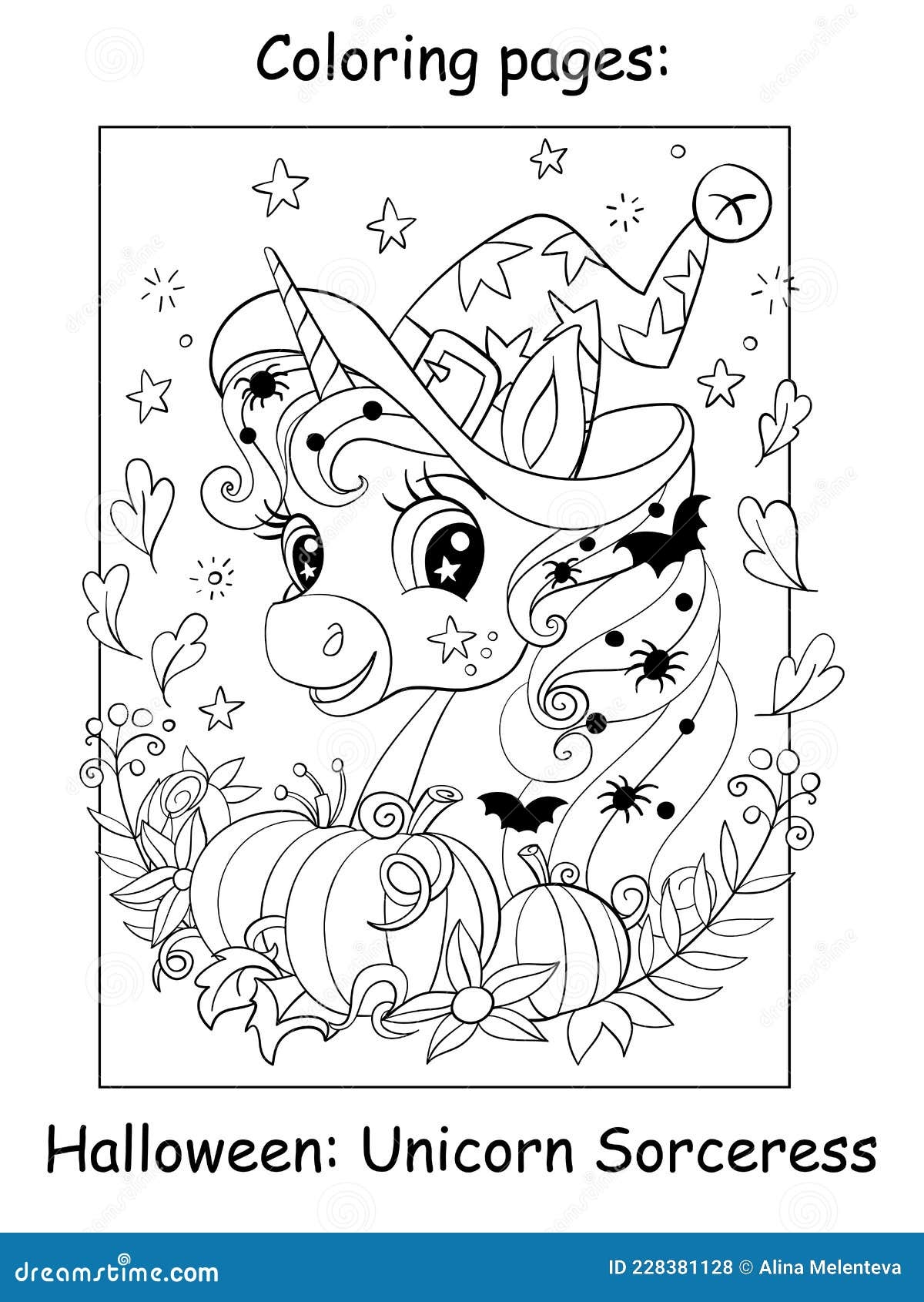 Halloween Unicorn Coloring Pages