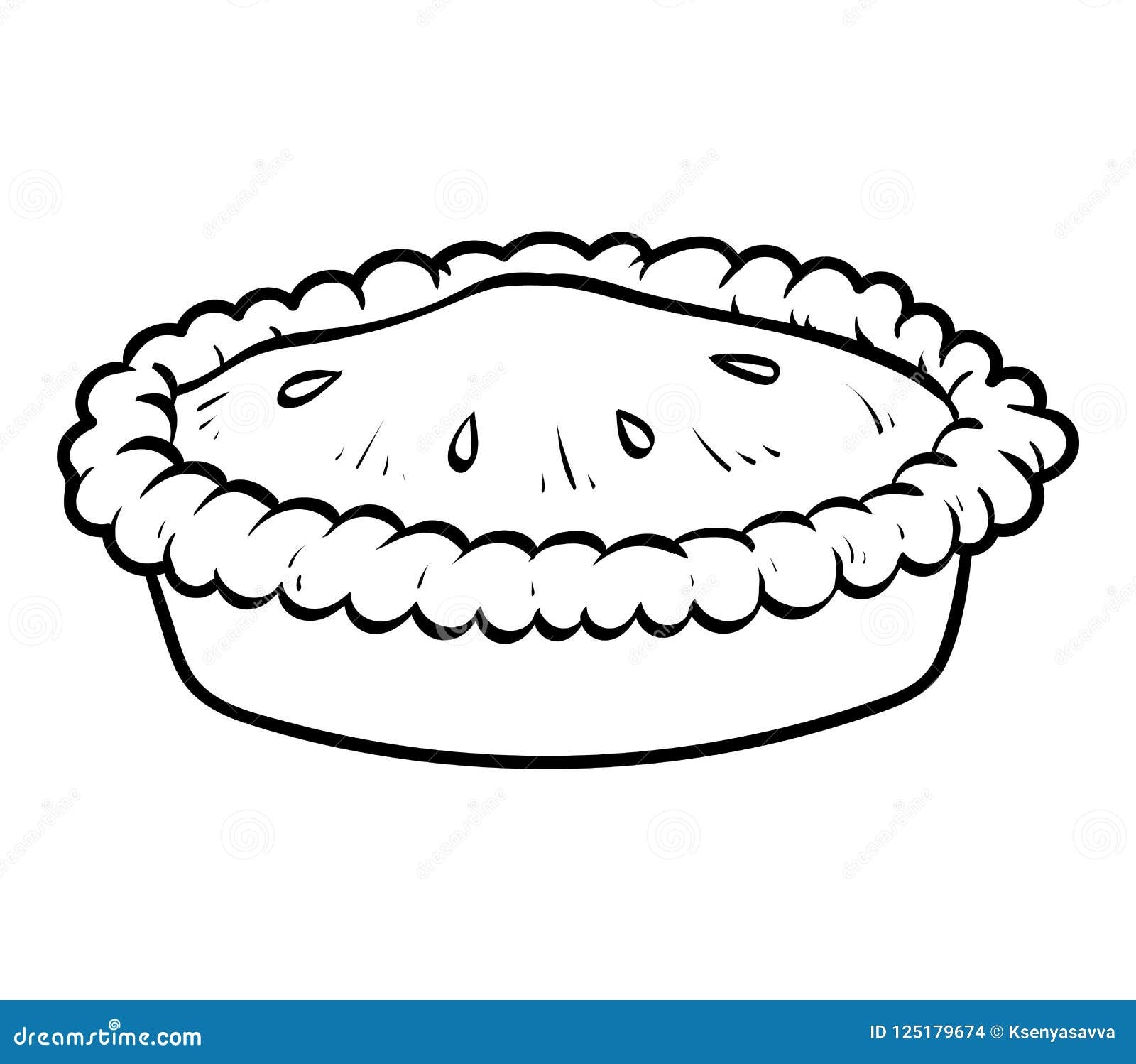 Coloring Book Pie Stock Vector Illustration Of Baker 125179674