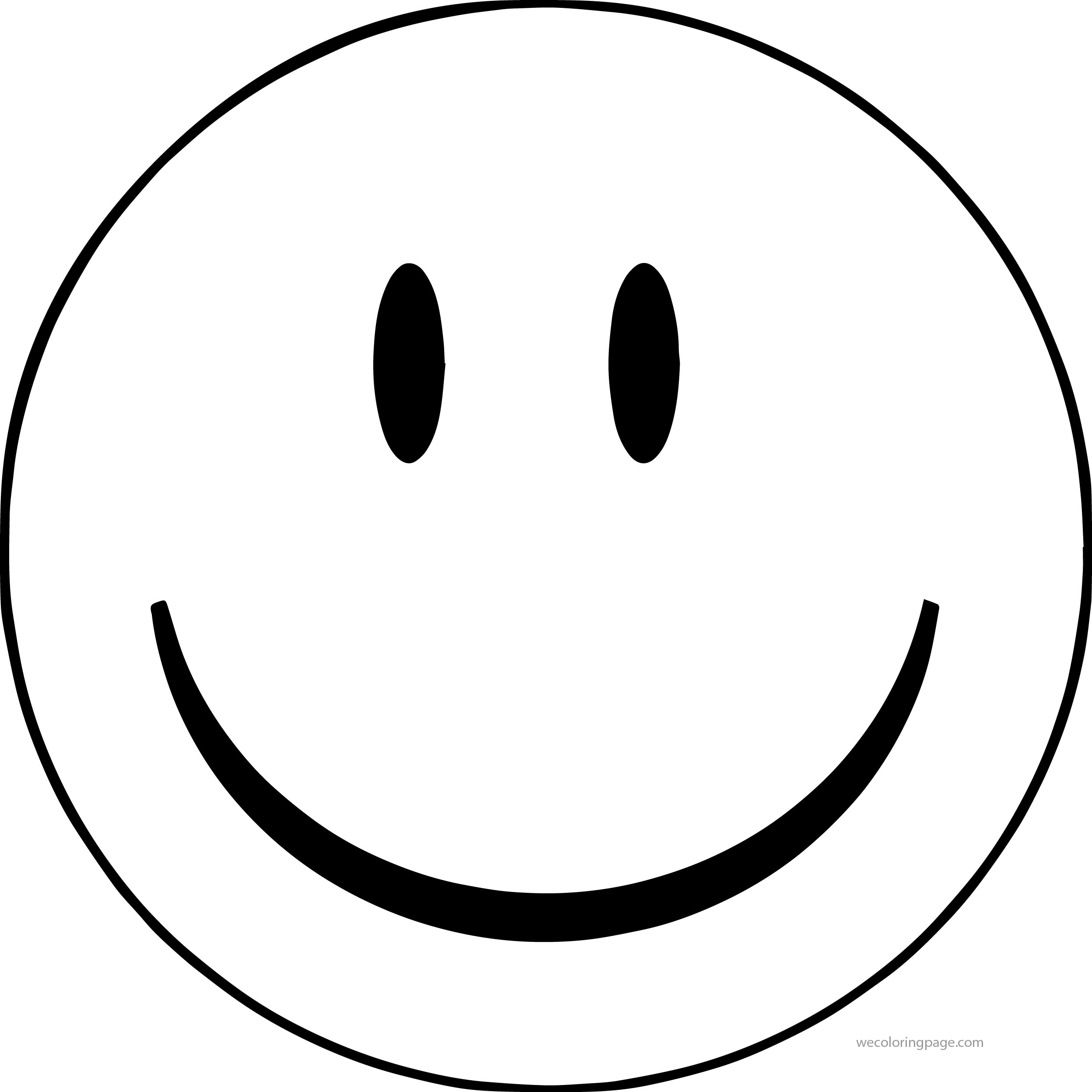 Smiley Face Coloring Page