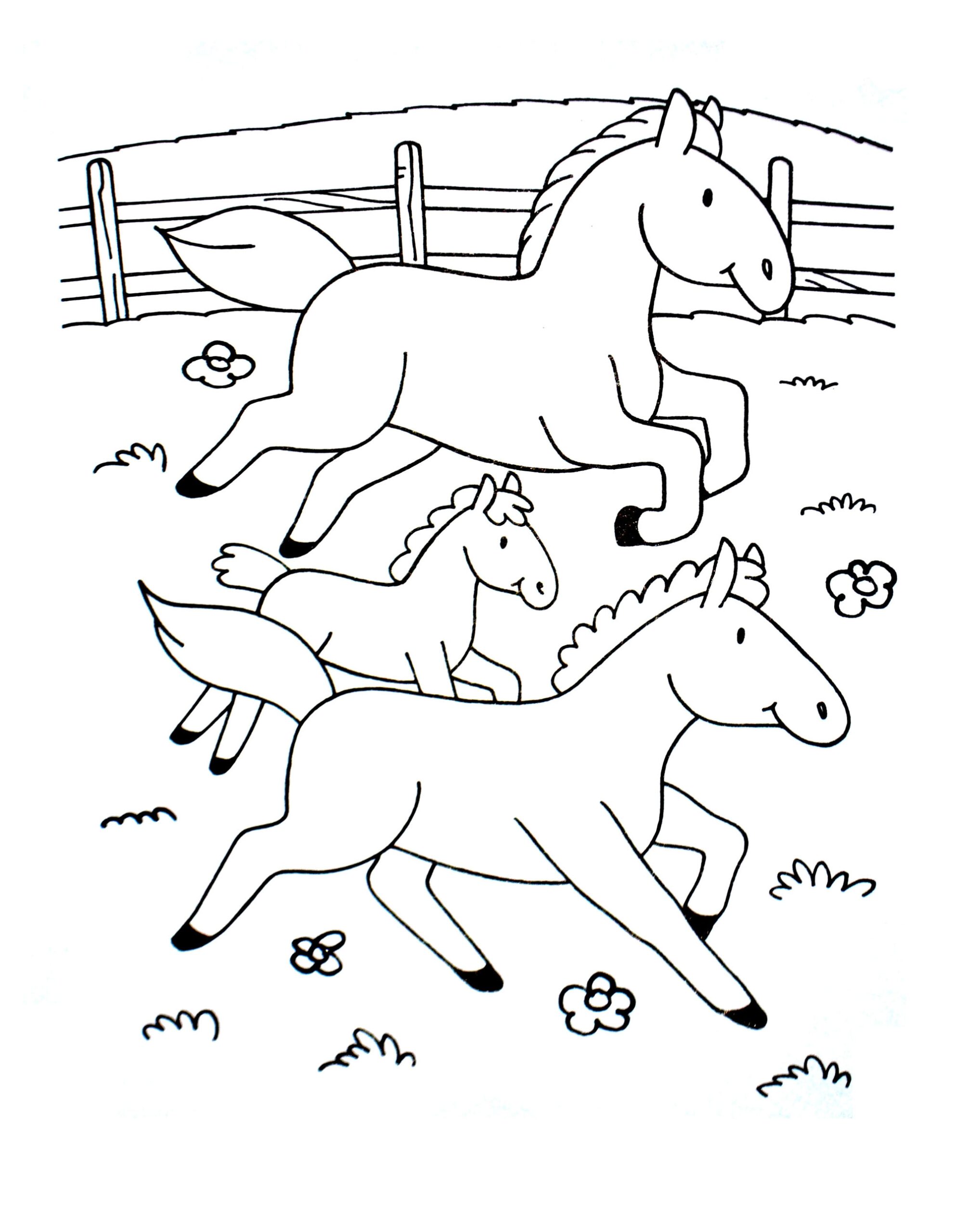 Coloring Horses For Kids To Print Horse Coloring Pages For Kids
