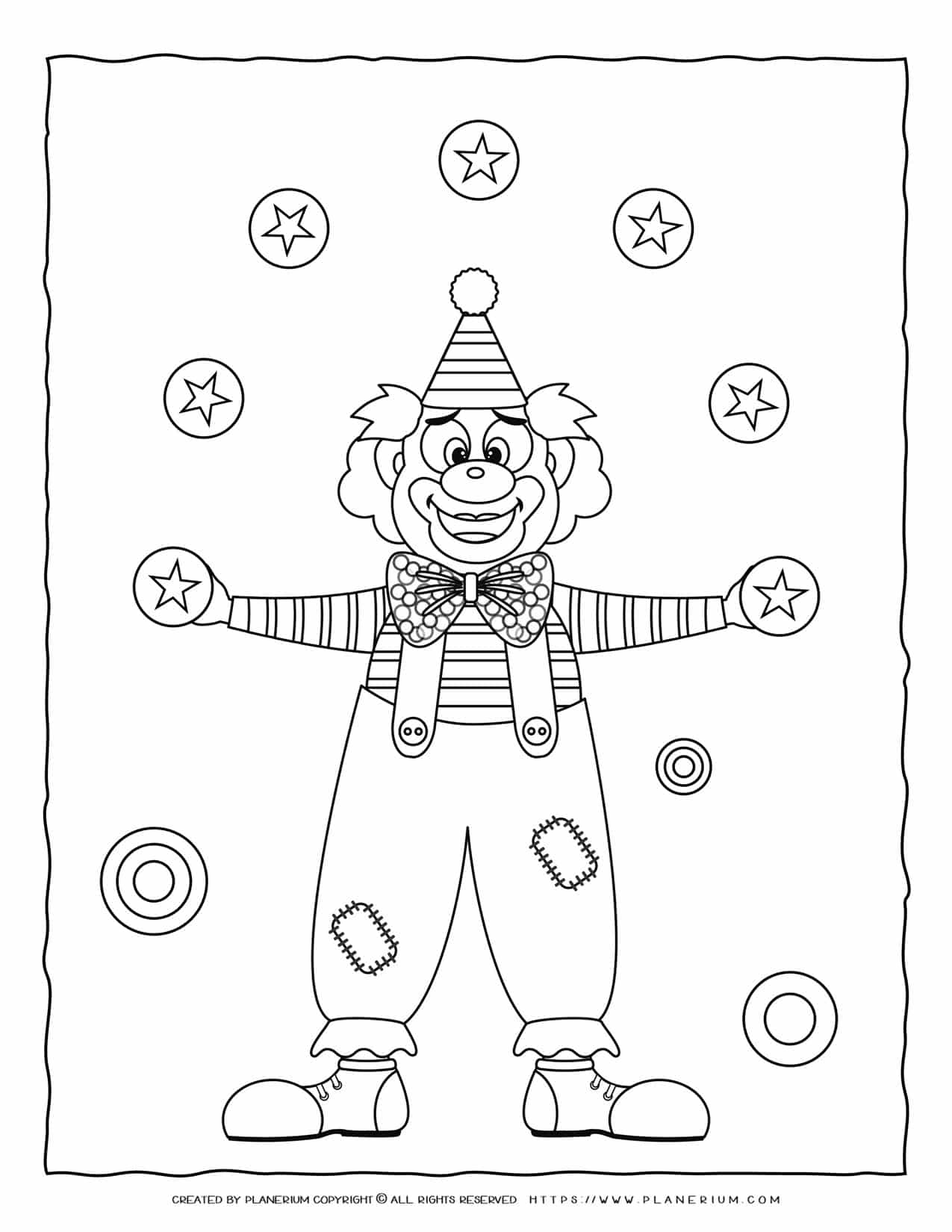 Coloring Juggler Pages Preschool Kids Circo Dibujo Dibujos Freecoloring Circus Sheet Printable