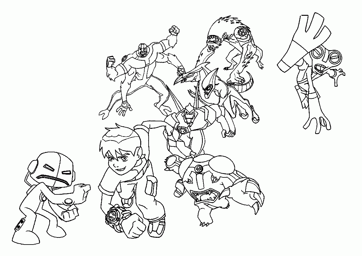 Coloring Of Ben 10 To Download For Free Ben 10 Coloring Pages For Kids