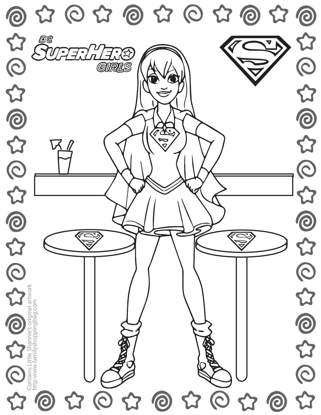 Coloring Page 7 DC Super Hero Girls