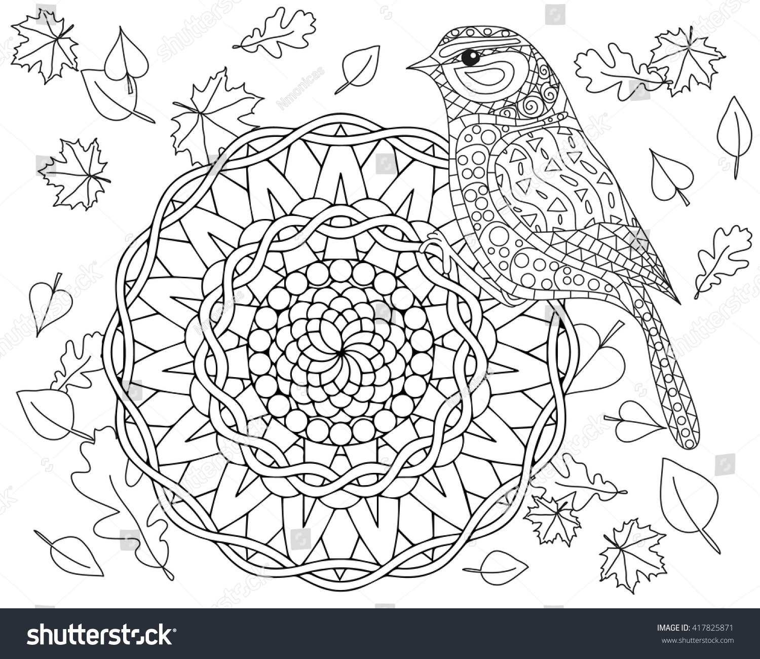 Autumn Mandala Coloring Pages