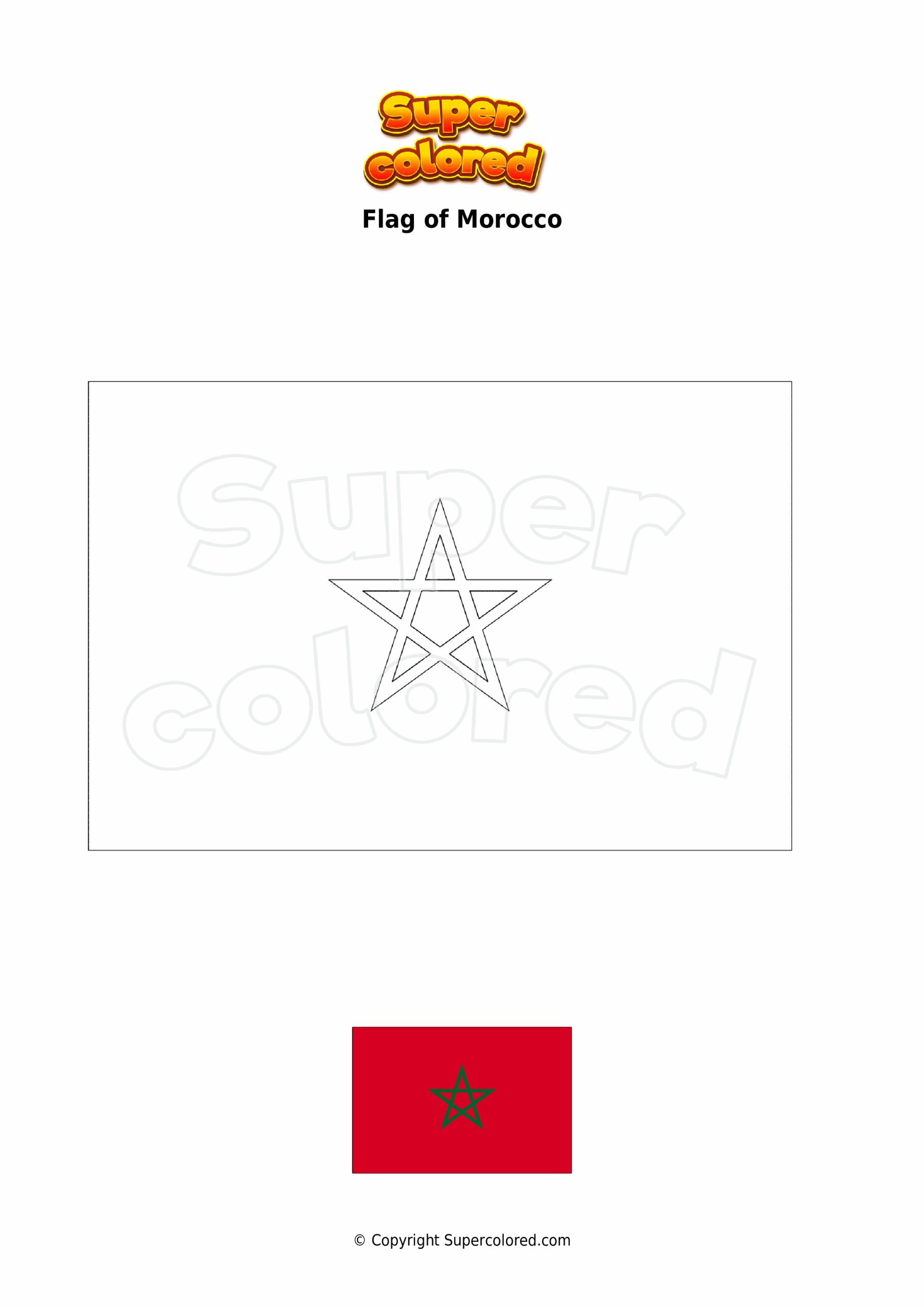 Coloring Page Flag Of Kuwait Supercolored