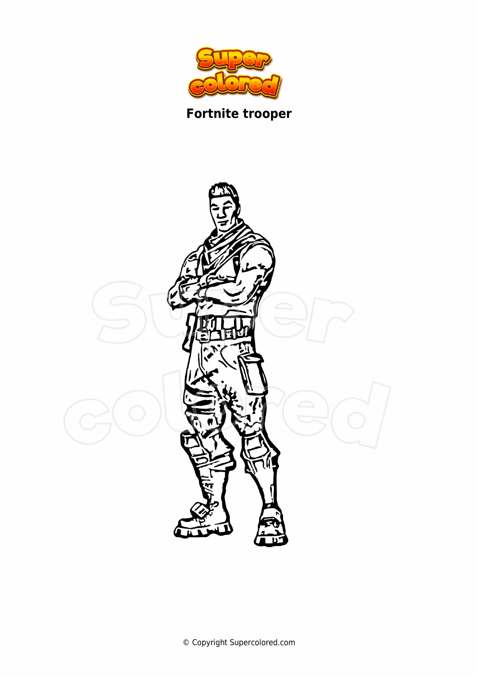Coloring Page Fortnite Ghoul Trooper Supercolored