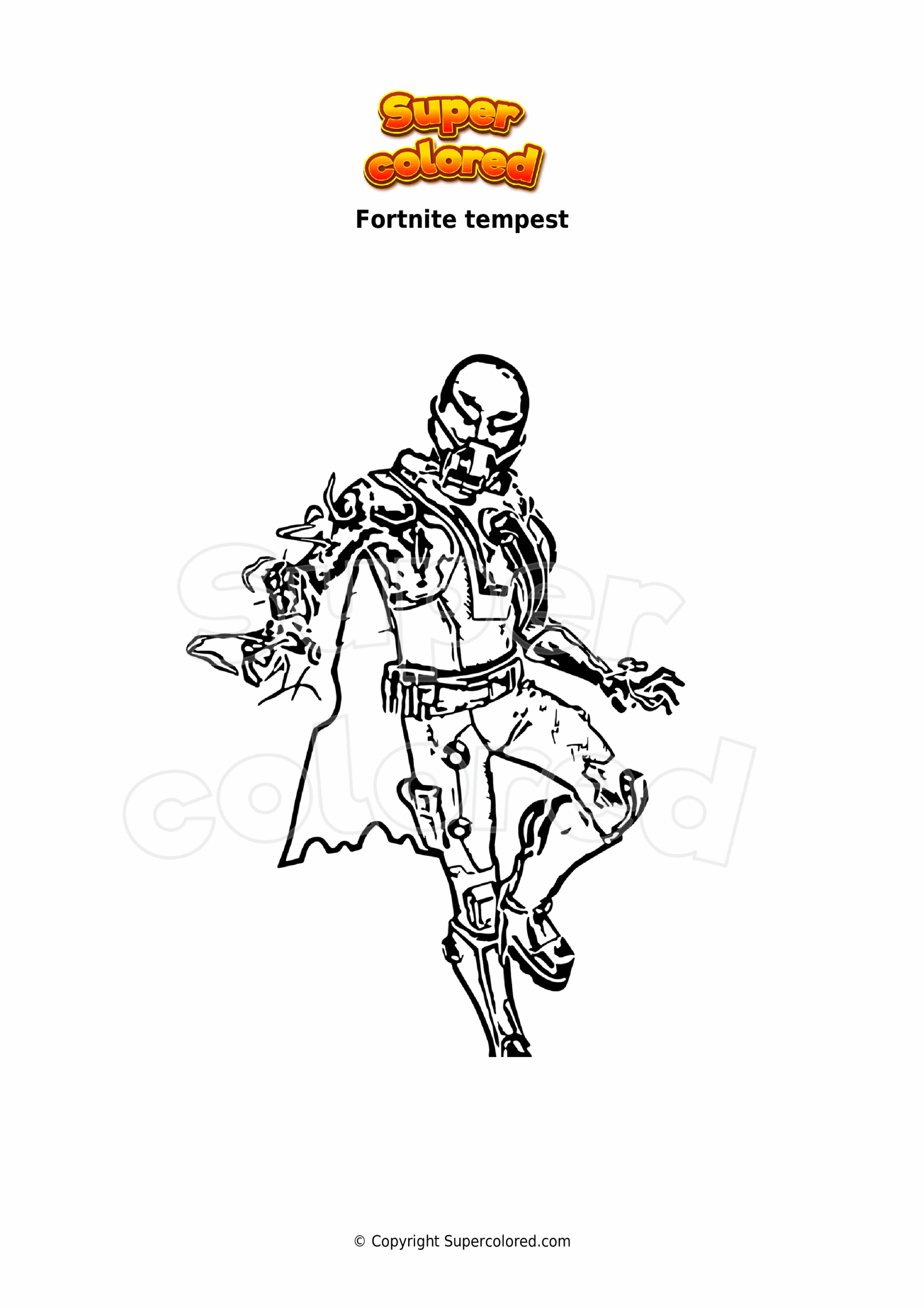 Coloring Page Fortnite Omega Supercolored