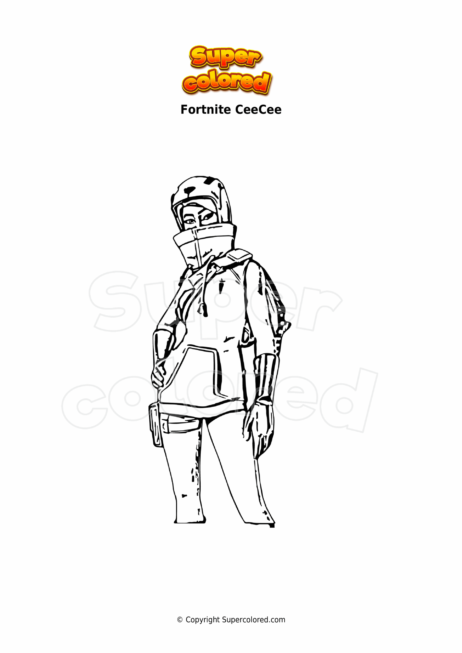 Coloring Page Fortnite Rebirth Raven Supercolored