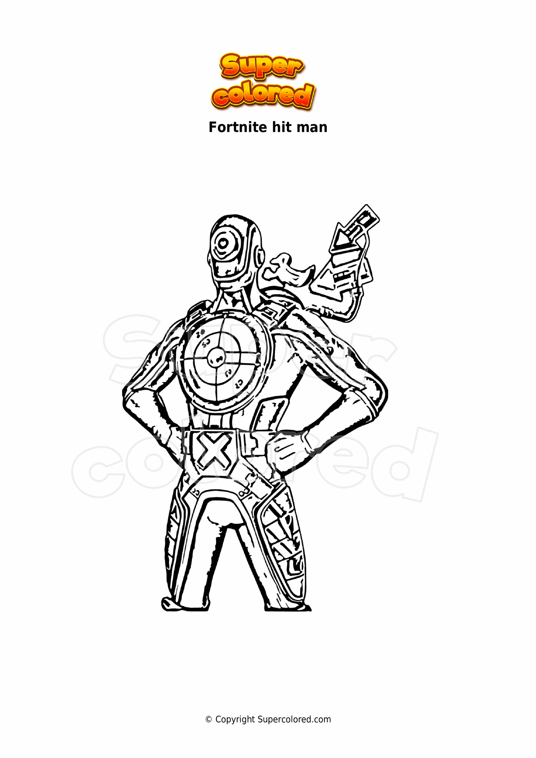 Coloring Page Fortnite The Ice King Full Supercolored