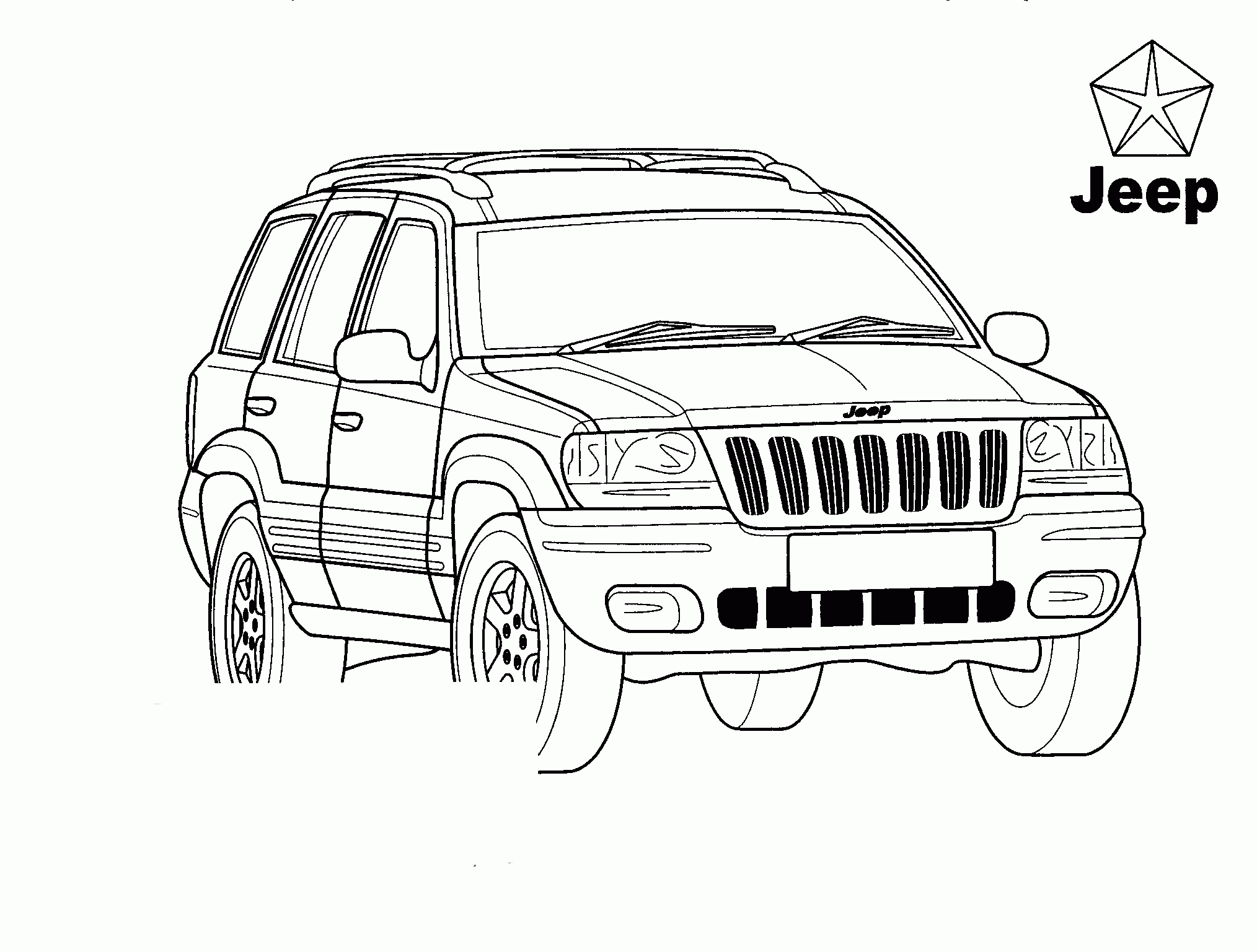 Coloring Page Jeep Grand