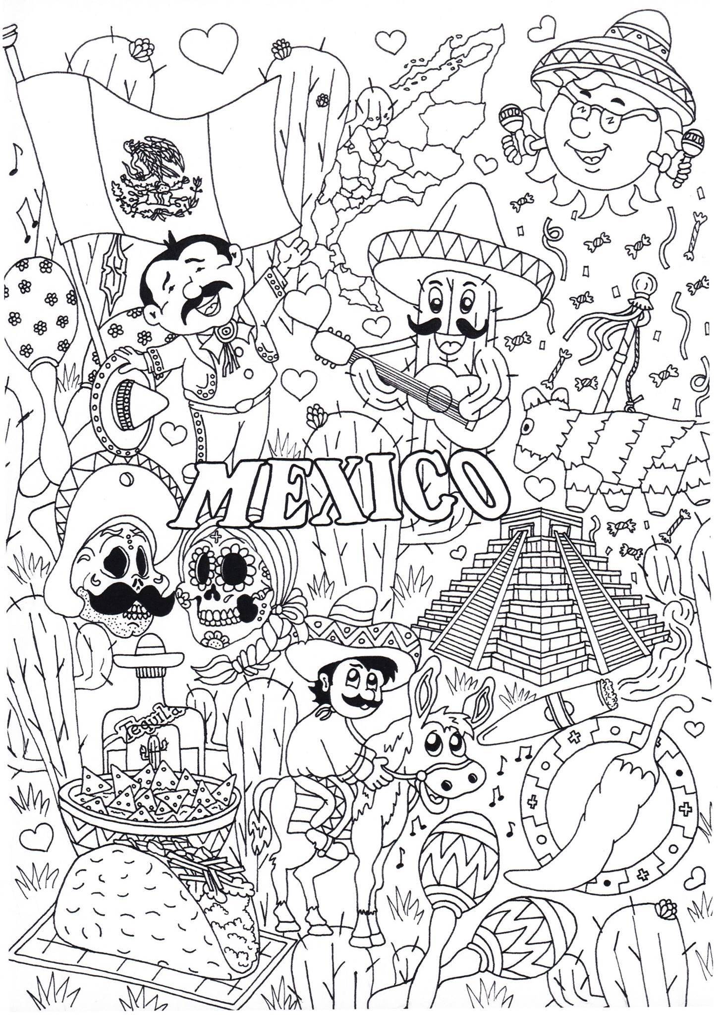 Coloring Page Mexico Free Printables Img 31324