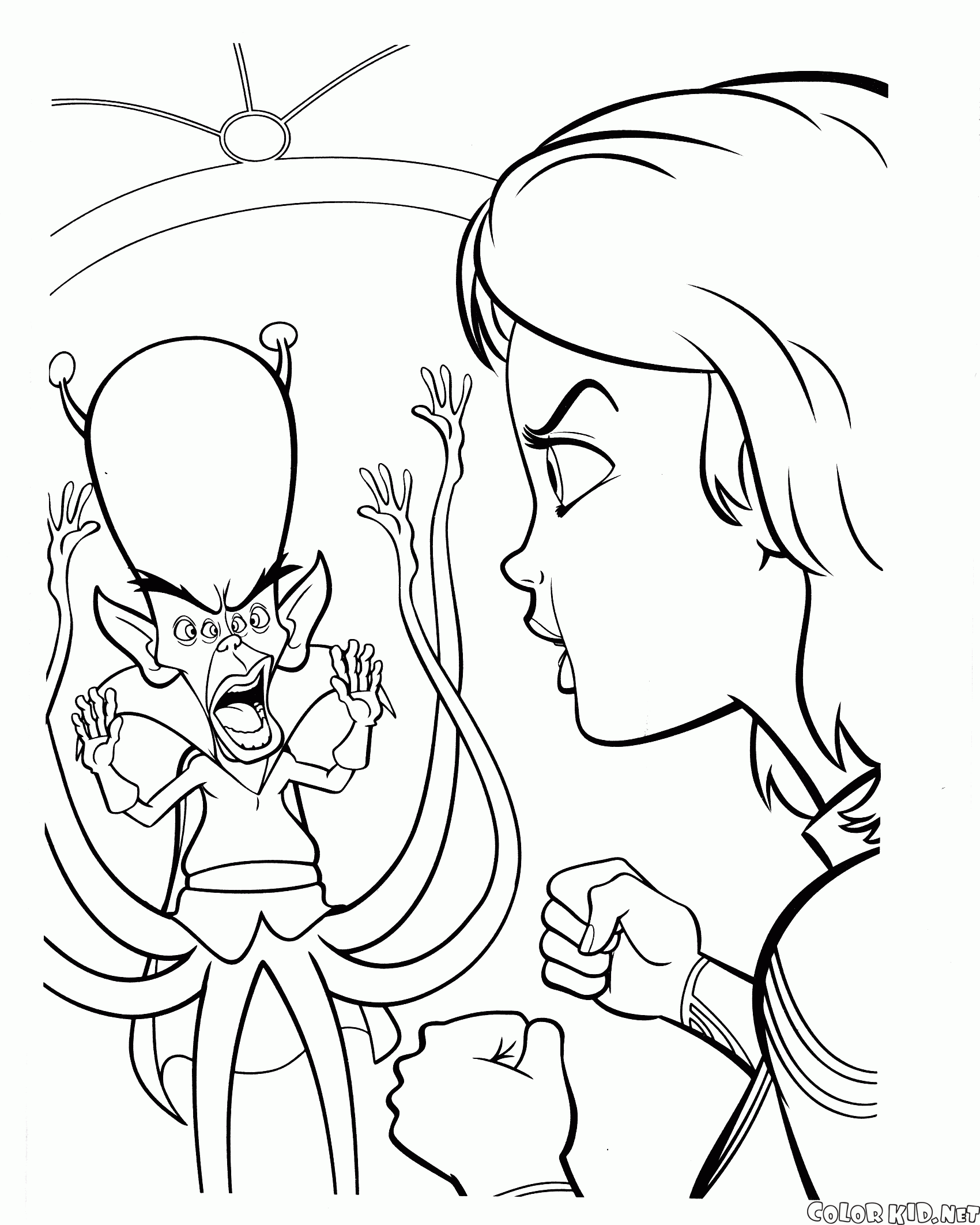 Coloring Page Monsters Vs Aliens