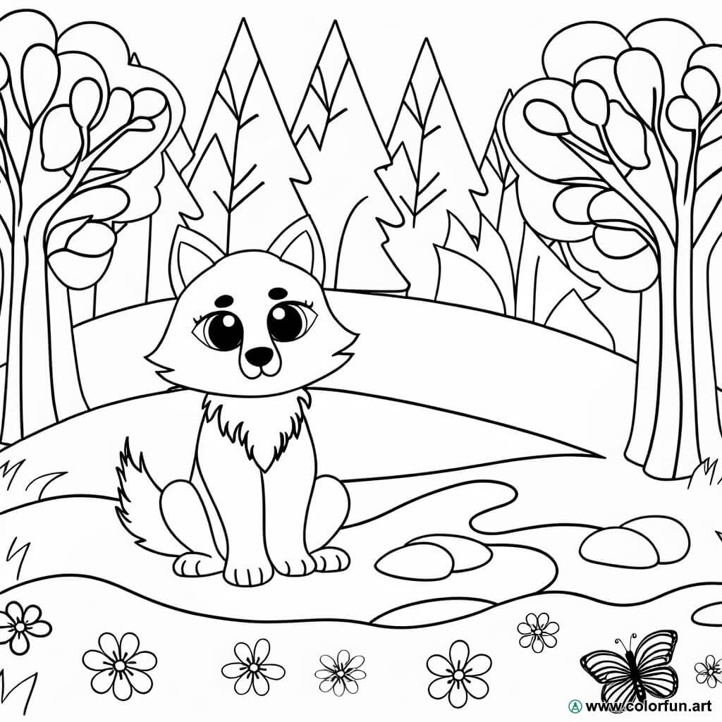 Wolf Cub Coloring Pages