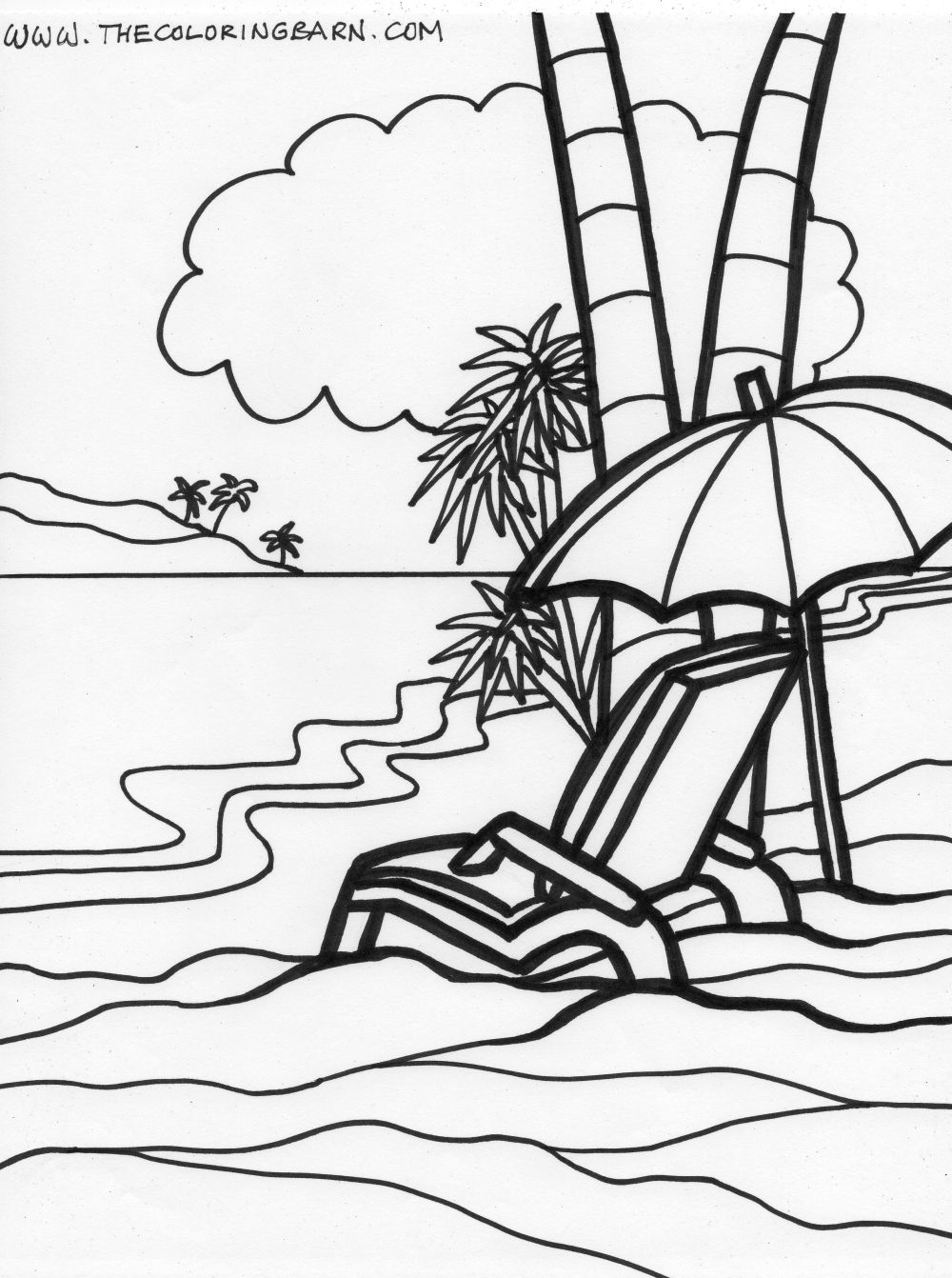 Coloring Page Of An Island Coloring Home