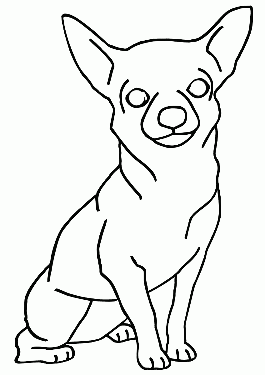 Coloring Page Of Chihuahua Dog 305 SVG PNG EPS DXF File