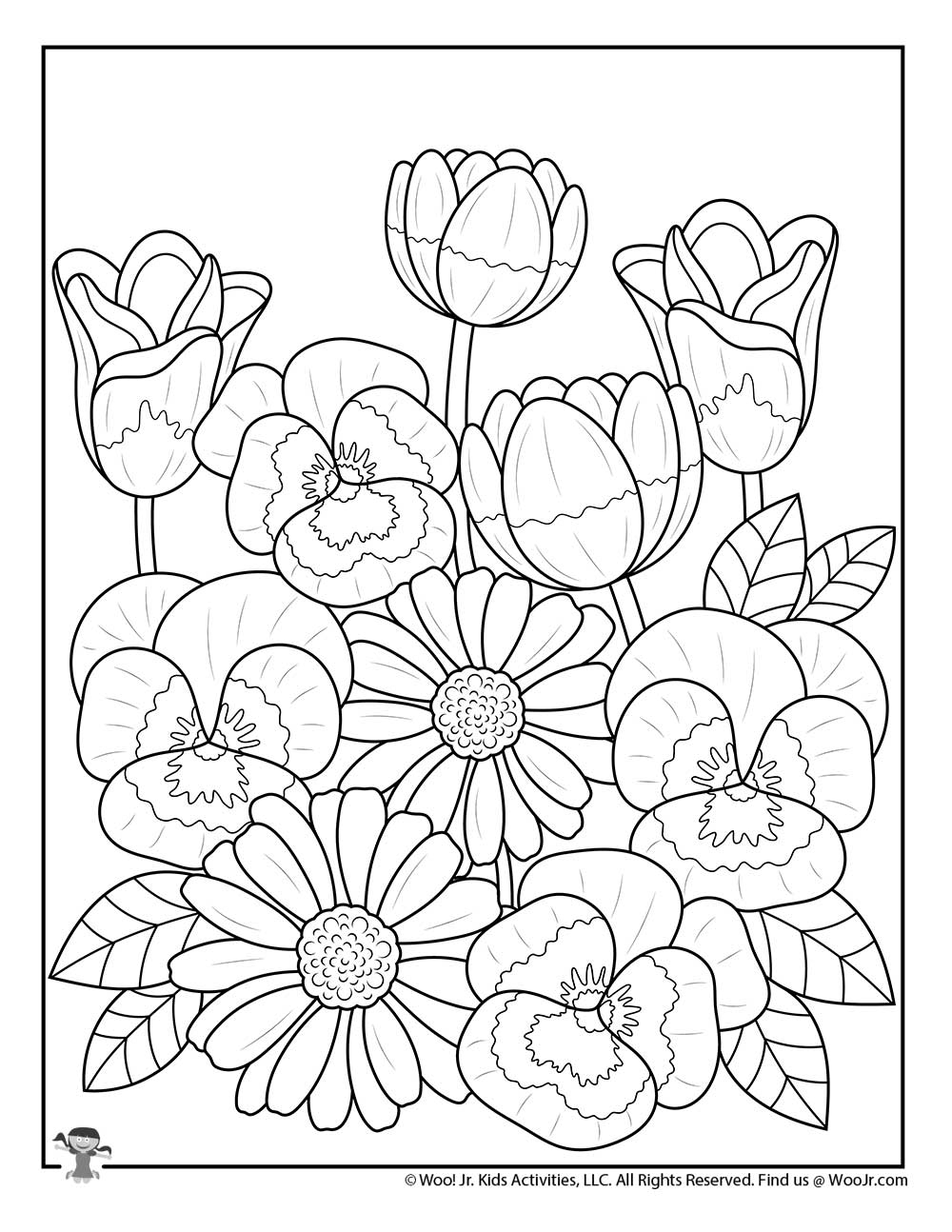 Coloring Page Spring Flowers 299 Best Free SVG File