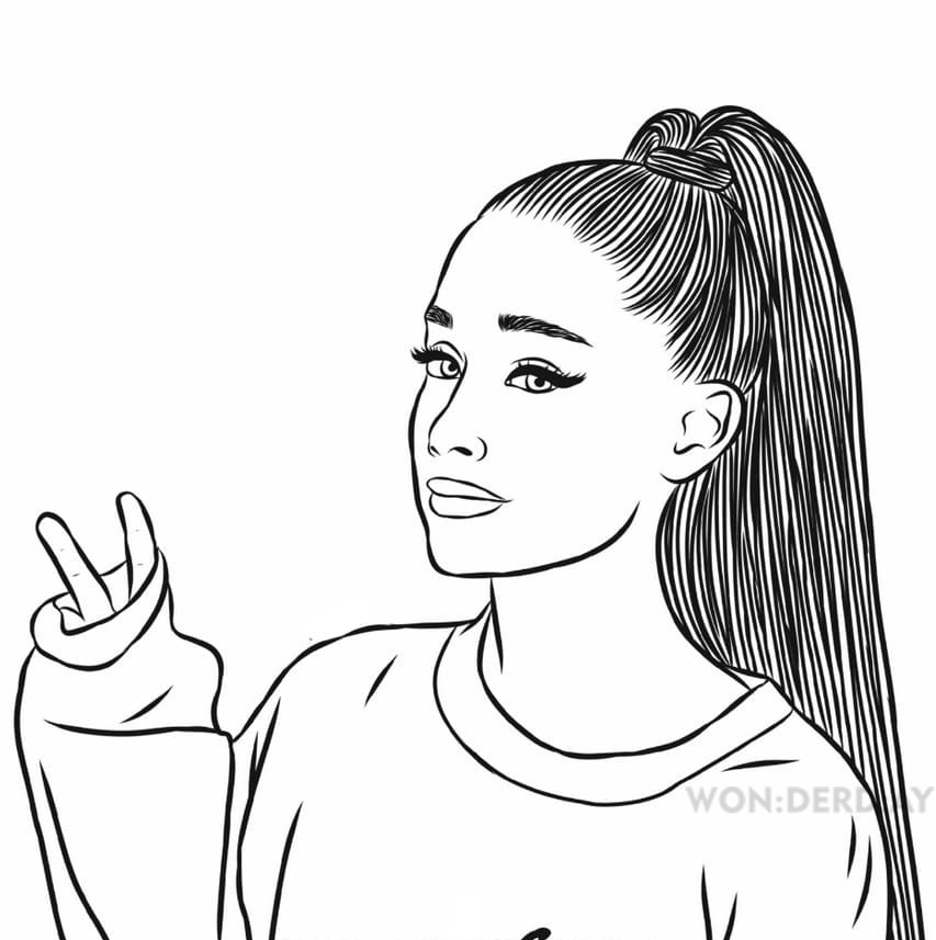 Coloring Pages Ariana Grande Download And Print For Free