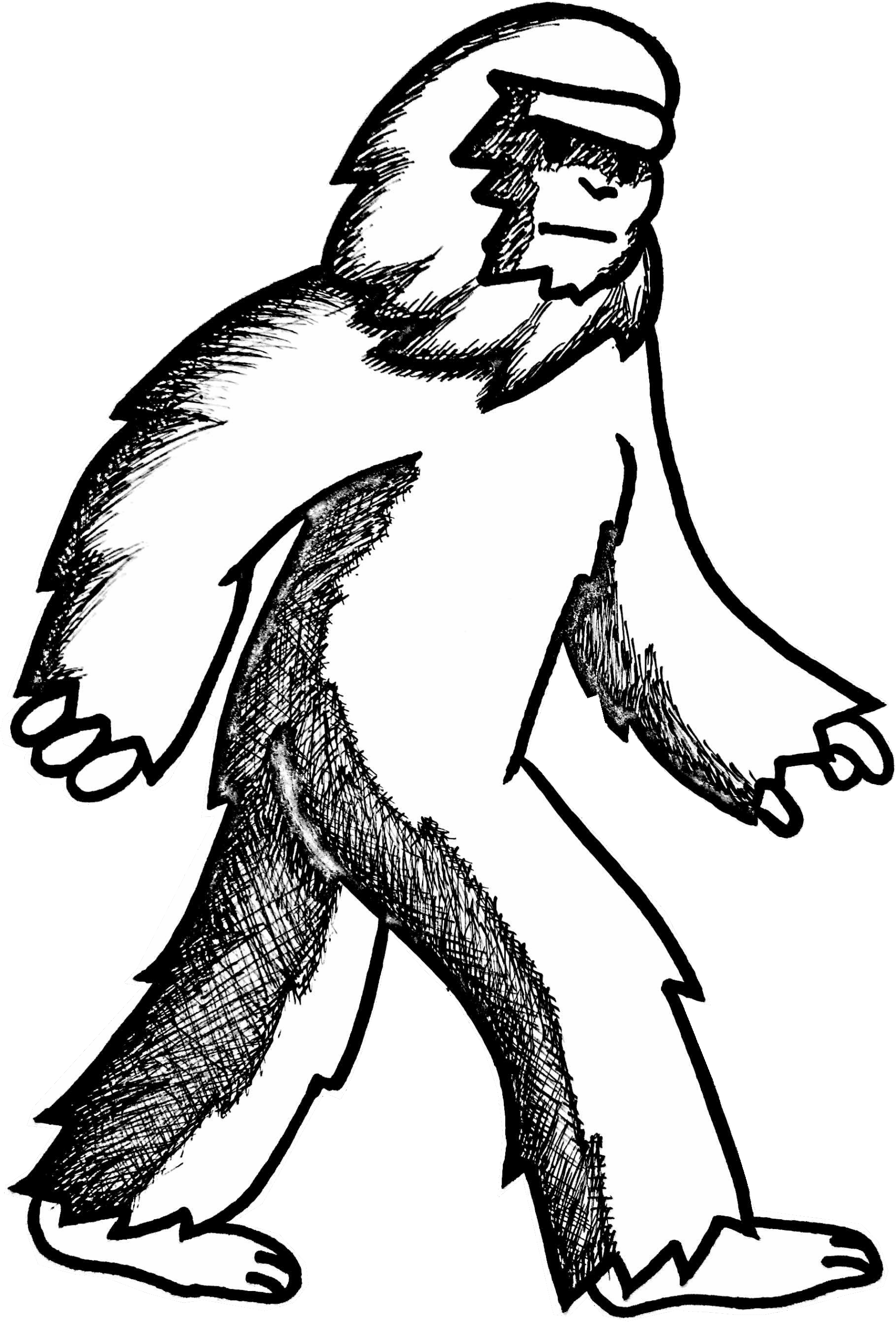 Bigfoot Coloring Page