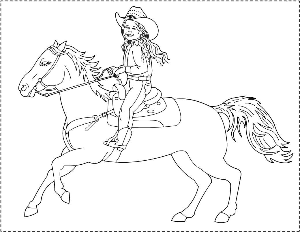 Cowgirl Coloring Pages
