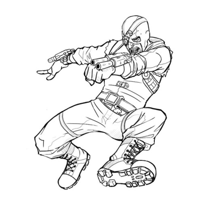 Coloring Pages Deadshot Printable For Kids Adults Free