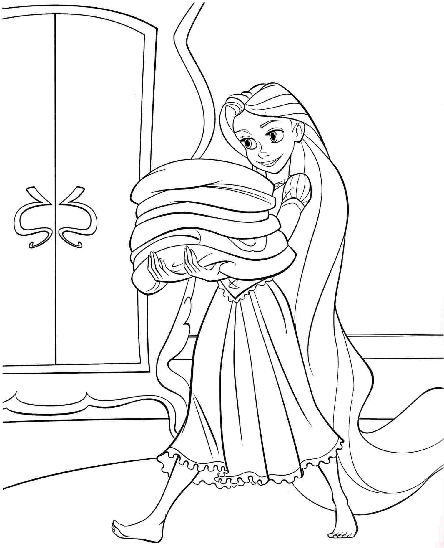 Coloring Pages Disney Princess Tangled Rapunzel Free For Kids Boys Rapunzel Coloring Pages