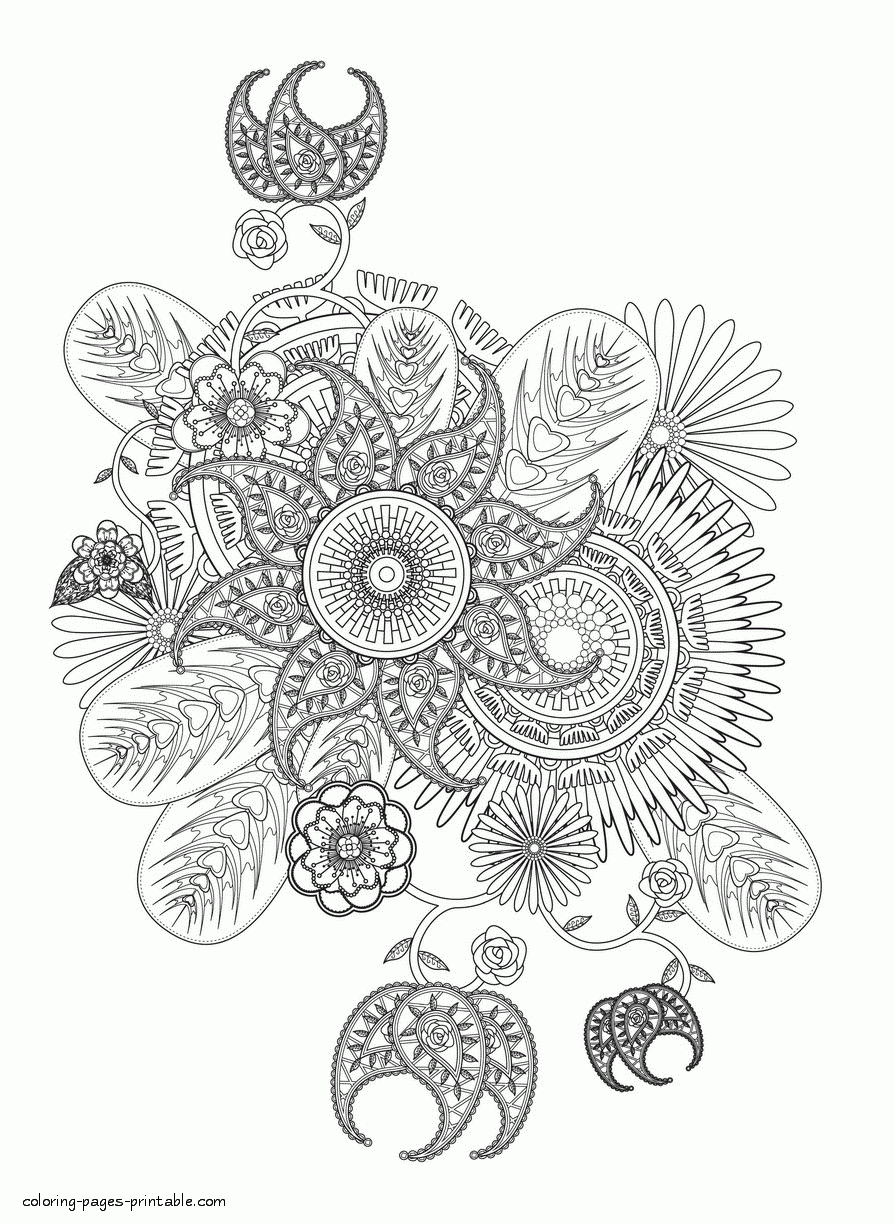 Coloring Pages For Adults Abstract Flowers COLORING PAGES PRINTABLE COM