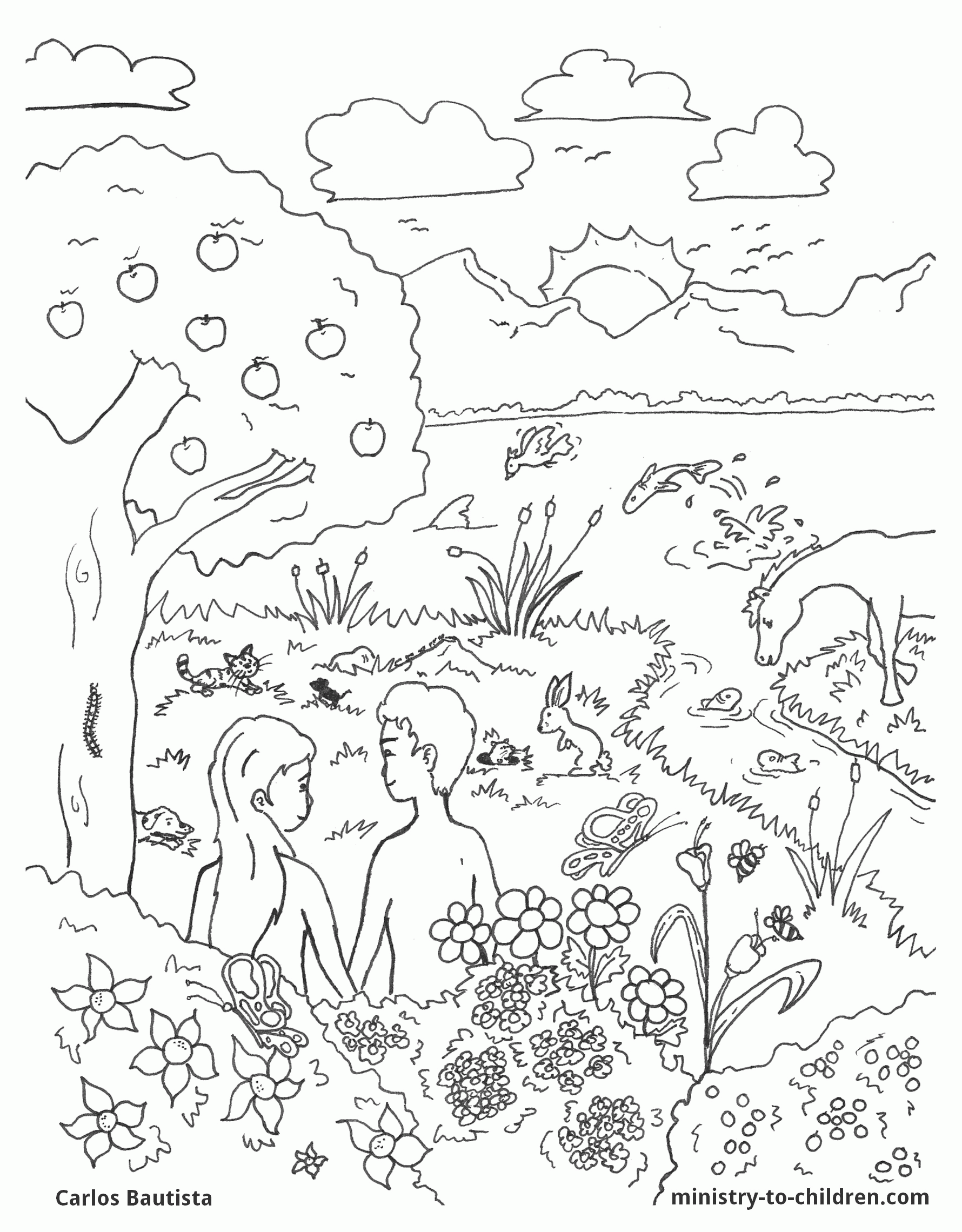 Coloring Pages For Creation Story