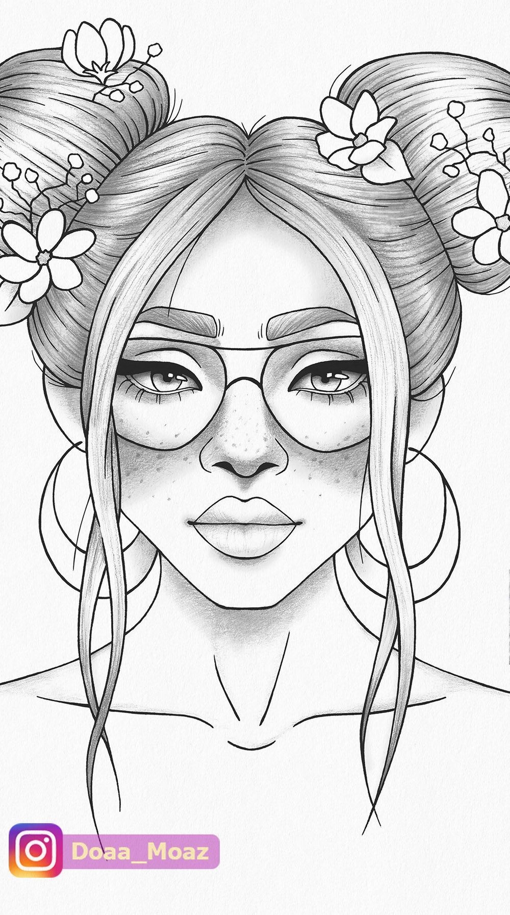 Coloring Pages For Teenage Girl Easy Bellajapapu