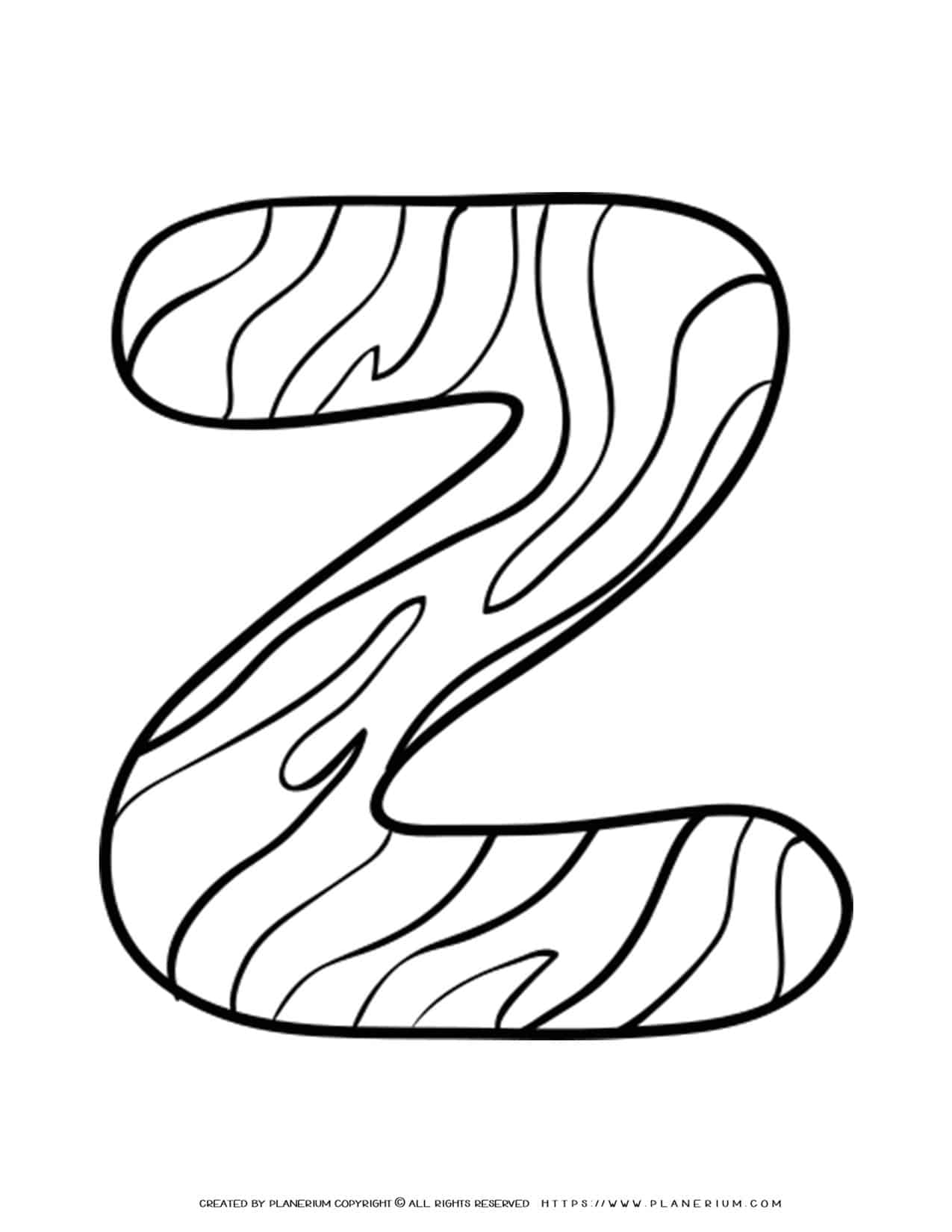 Coloring Pages For The Letter Z