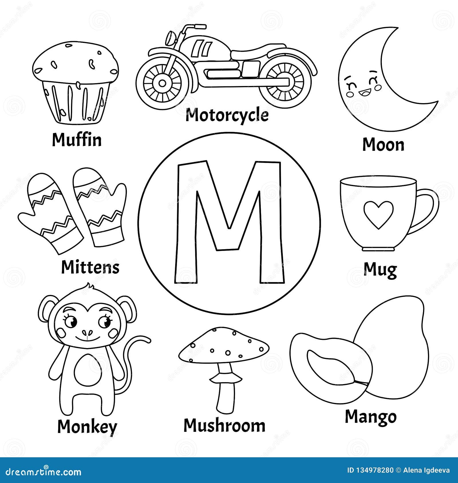 Coloring Pages Letter M