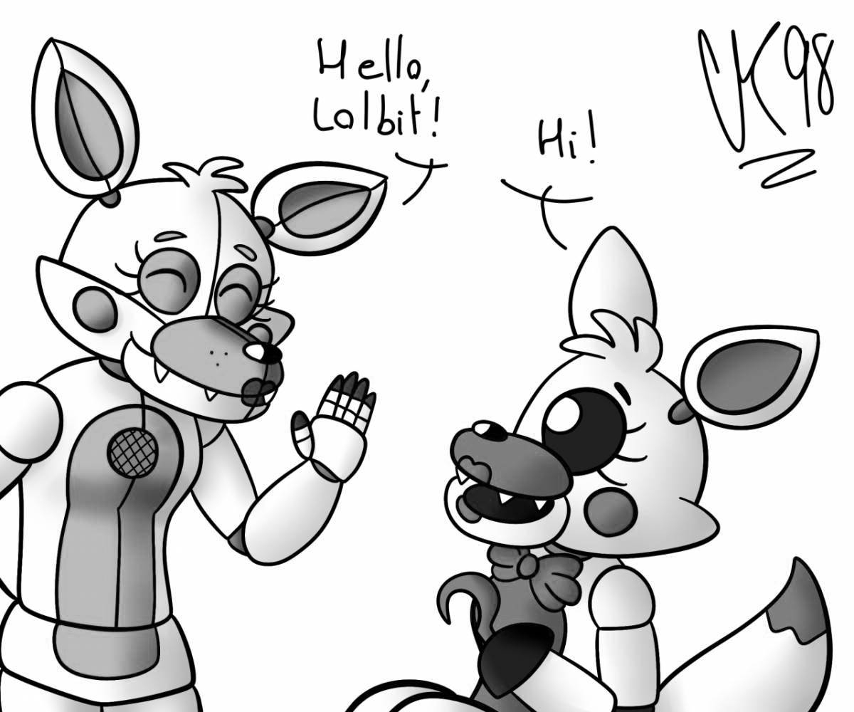 Coloring Pages Lolbit 17 Pcs Download Or Print For Free 25389
