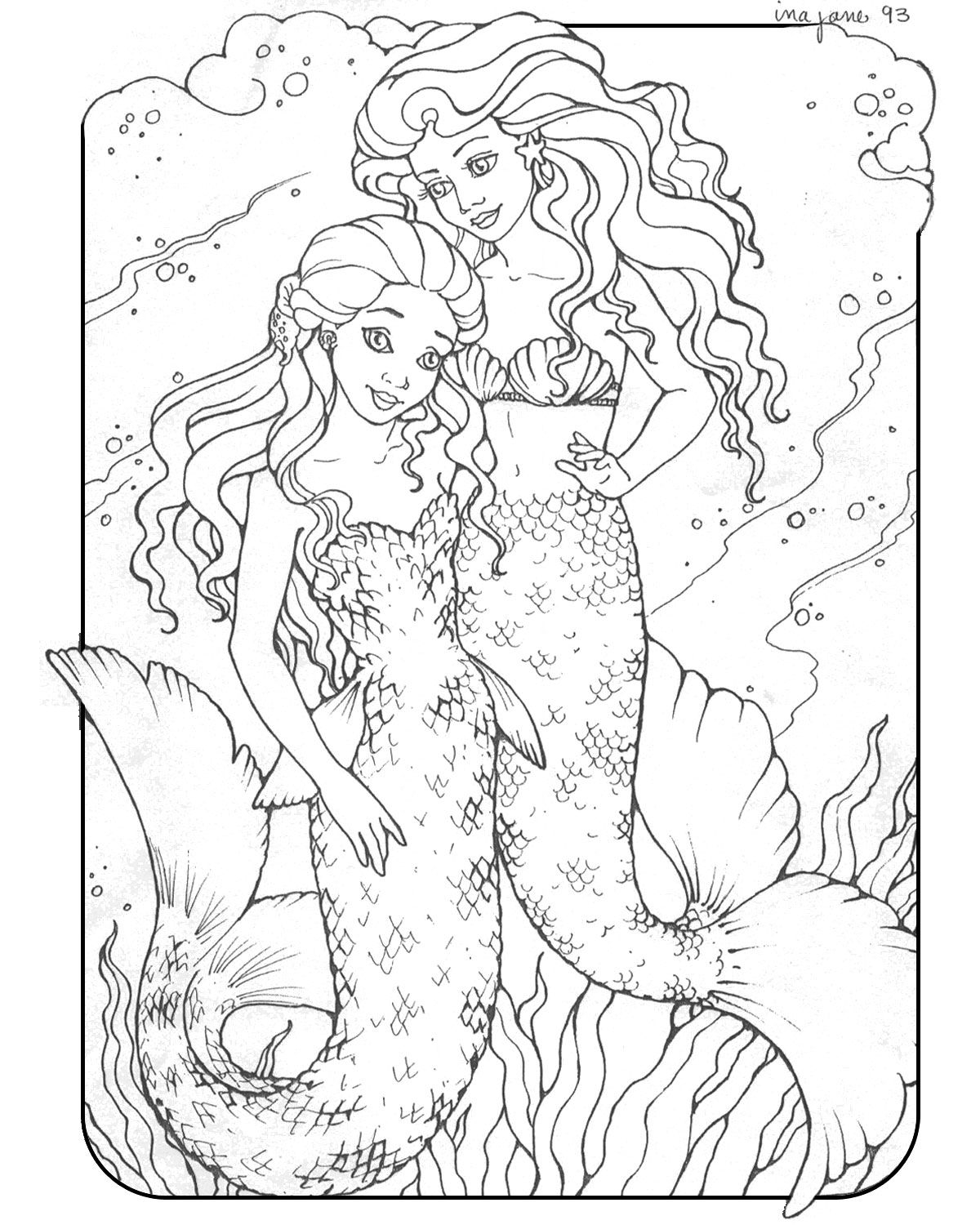 Coloring Pages Mermaids AZ Coloring Pages Mermaid Coloring Book Mermaid Coloring Mermaid