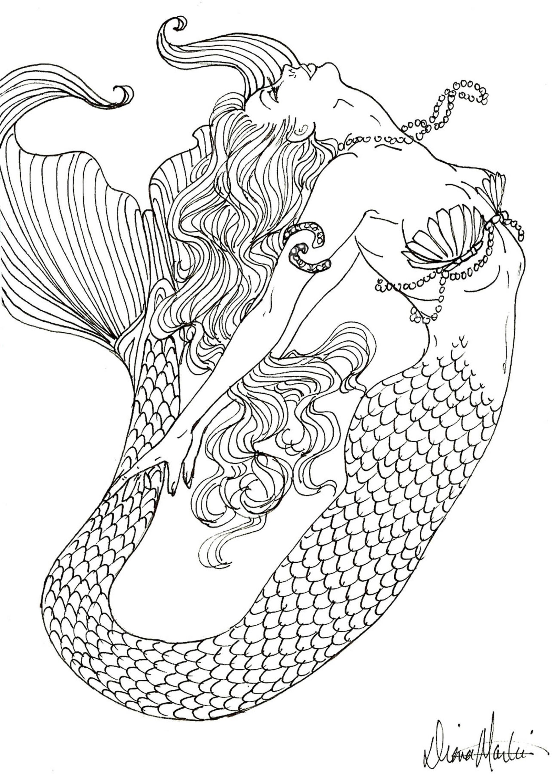 Coloring Pages Mermaids Coloring Pages To Print Mermaid Coloring Book Detailed Coloring Pages