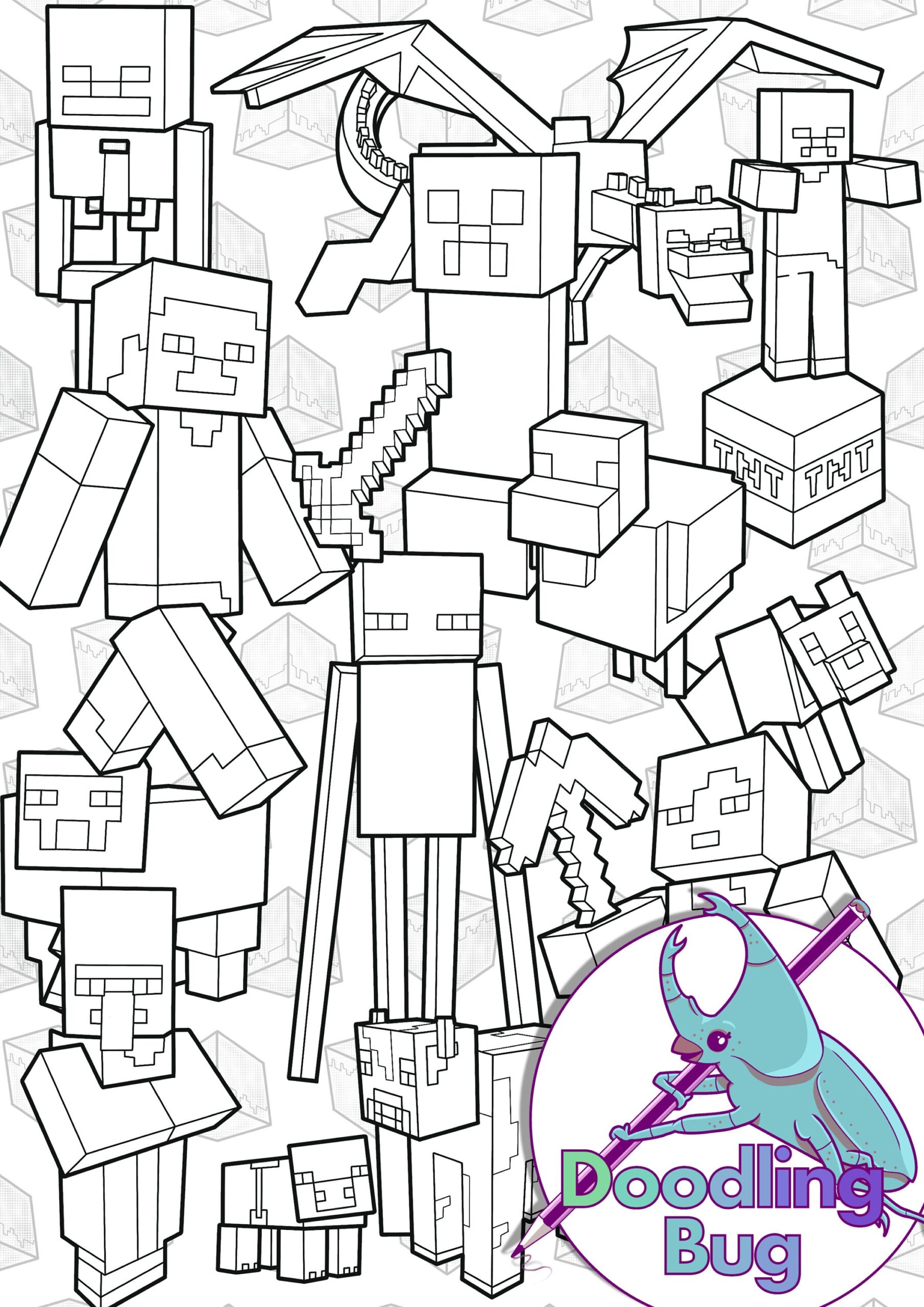 Coloring Pages Minecraft Enderman Coloring