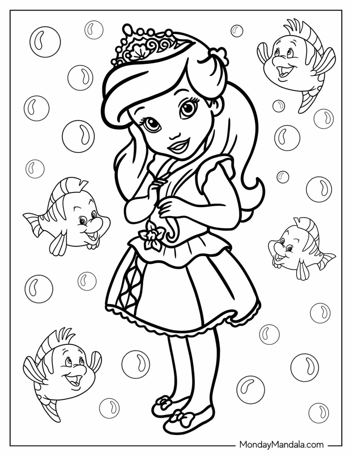 Coloring Pages Of Baby Princesses