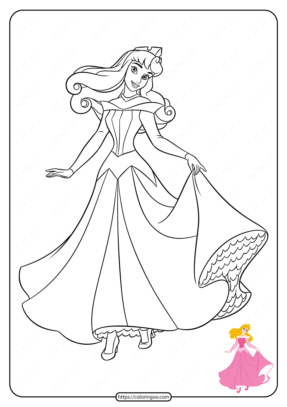 Coloring Pages Of Disney Princess 209 SVG Cut File