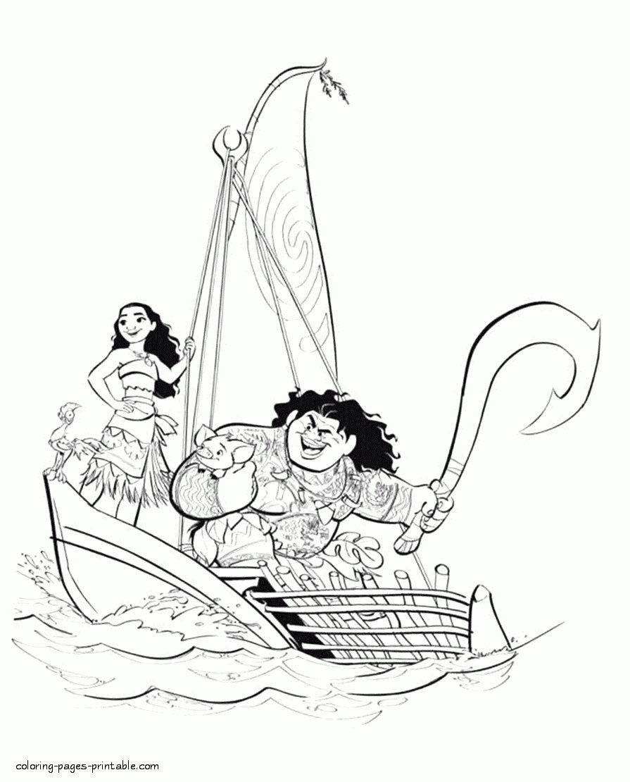 Coloring Pages For Kids Moana