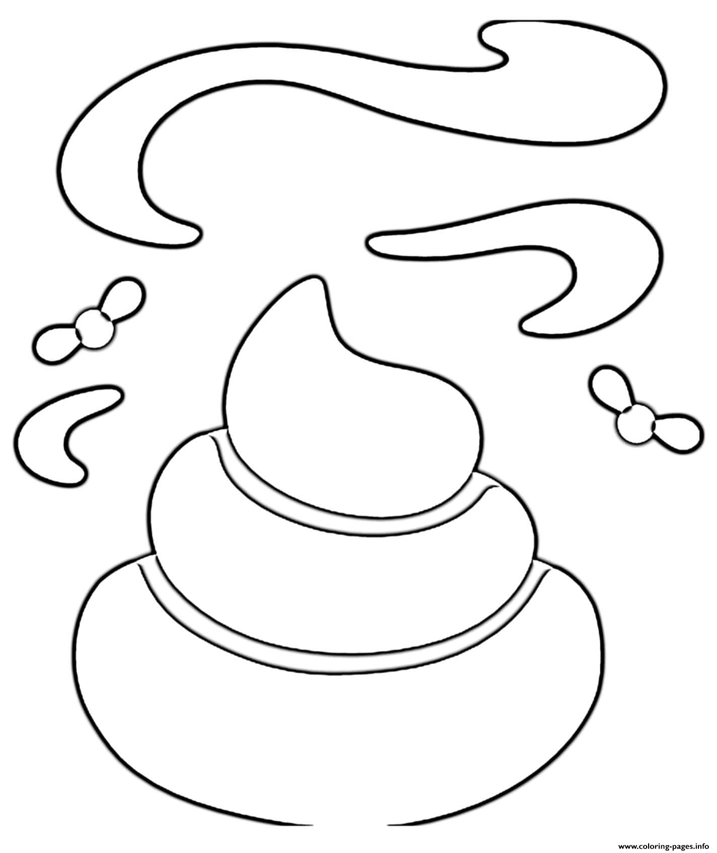 Poop Emoji Coloring Pages
