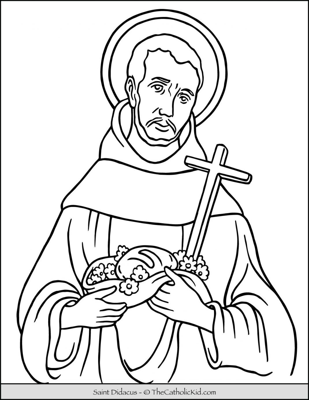 Coloring Pages Of Saints For Kids