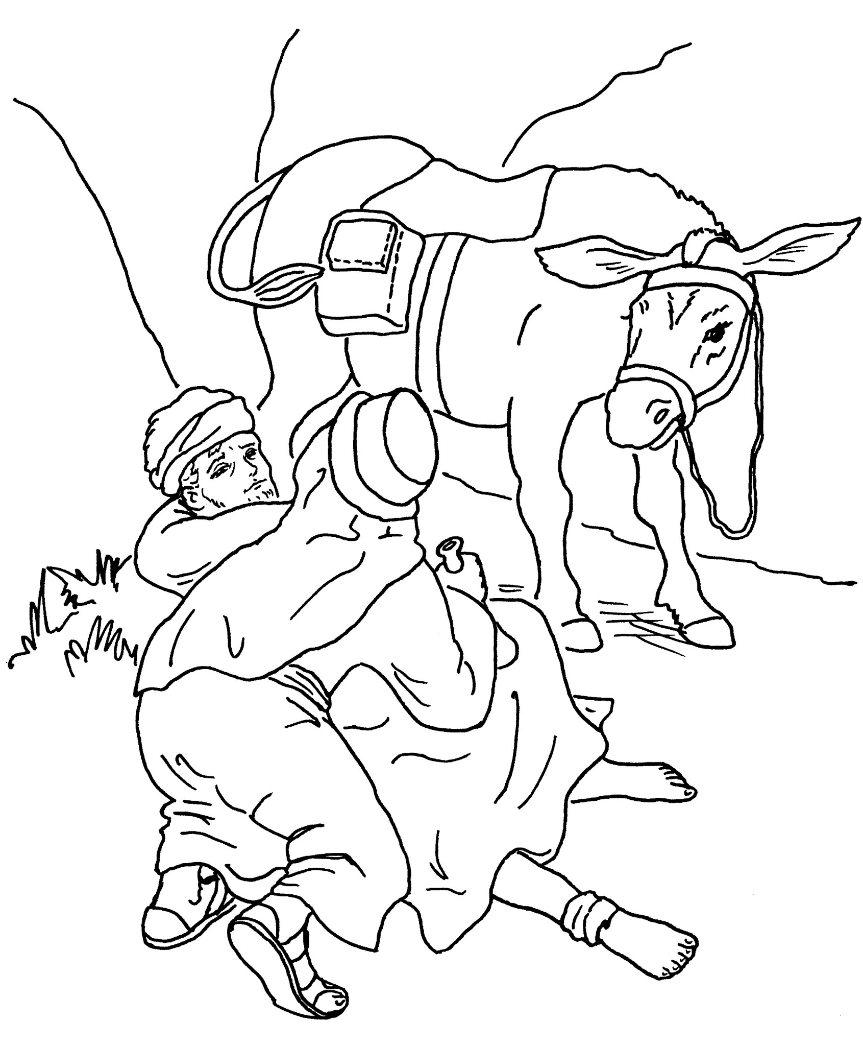 Coloring Pages Parable Of The Good Samaritan