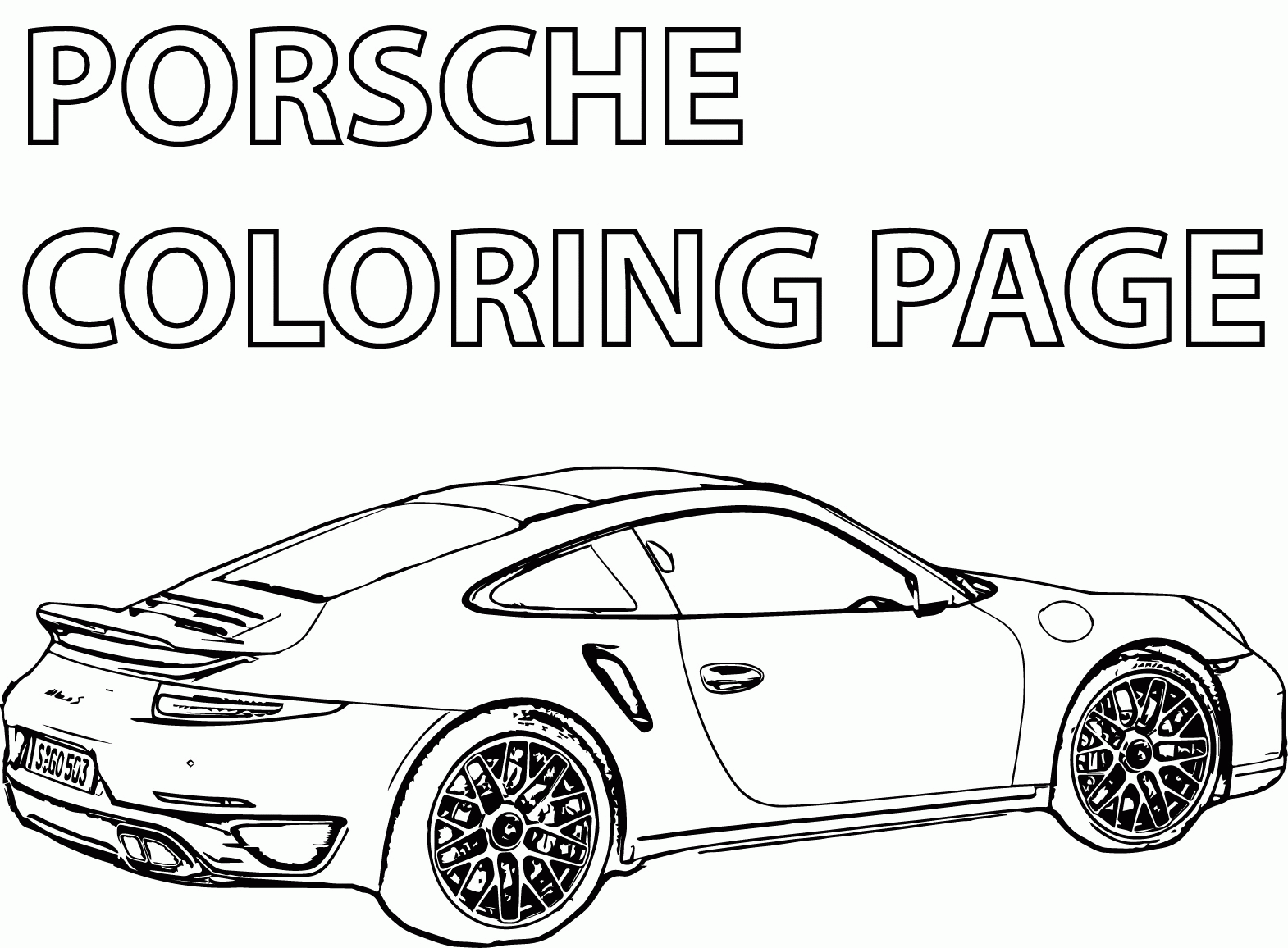 Coloring Pages Porsche Coloring Home