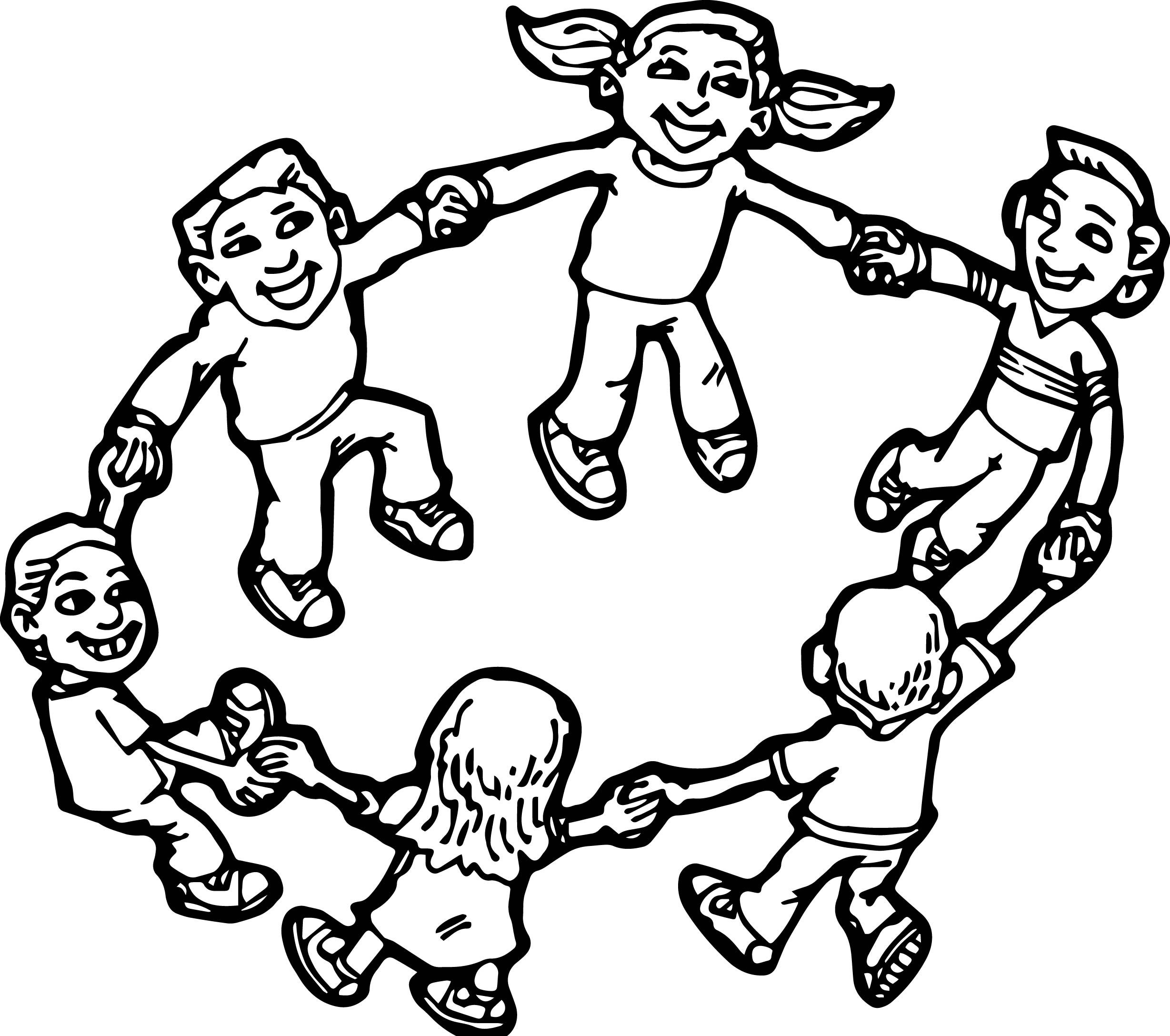 Coloring Pictures Of Children Playing Kidsworksheetfun