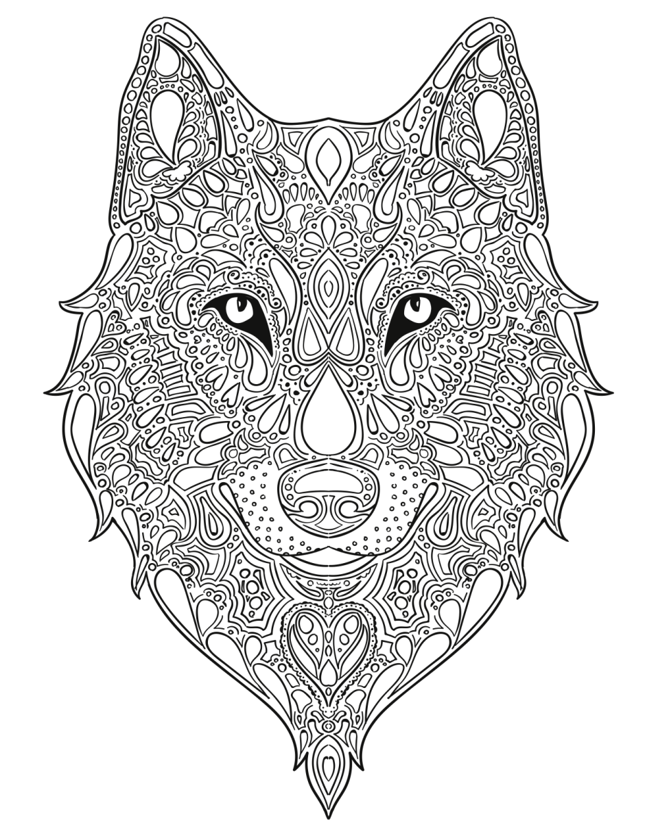 Coloring Rocks Fox Coloring Page Animal Coloring Pages Wolf Colors