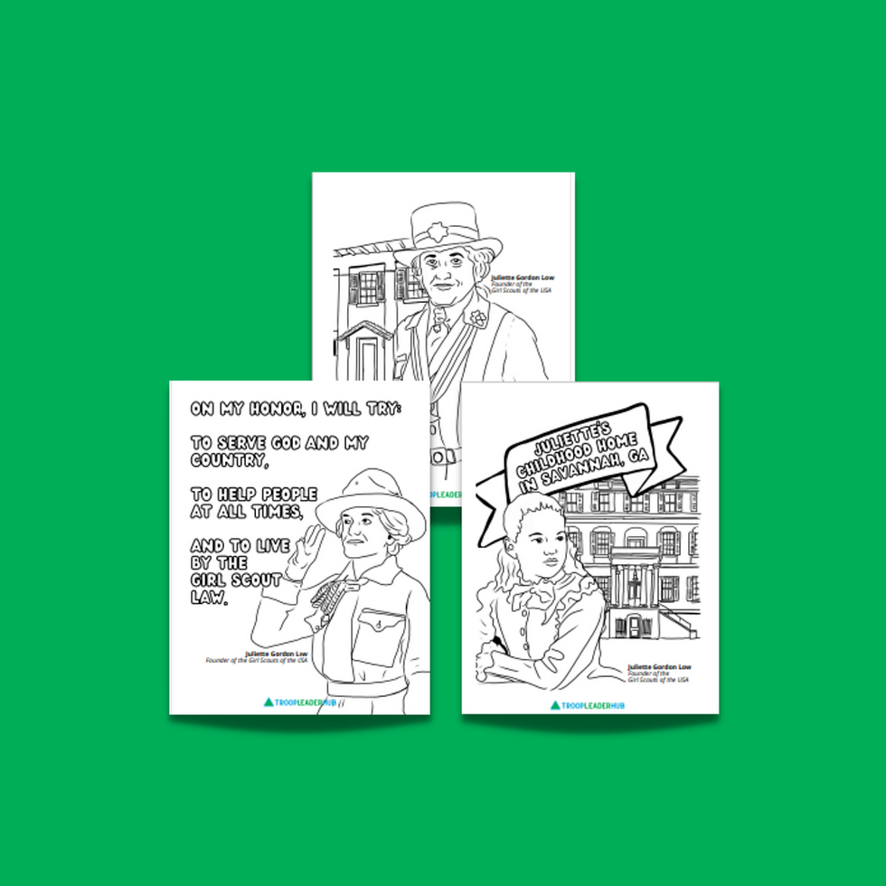 Coloring Sheets Juliette Gordon Low TroopLeaderHub