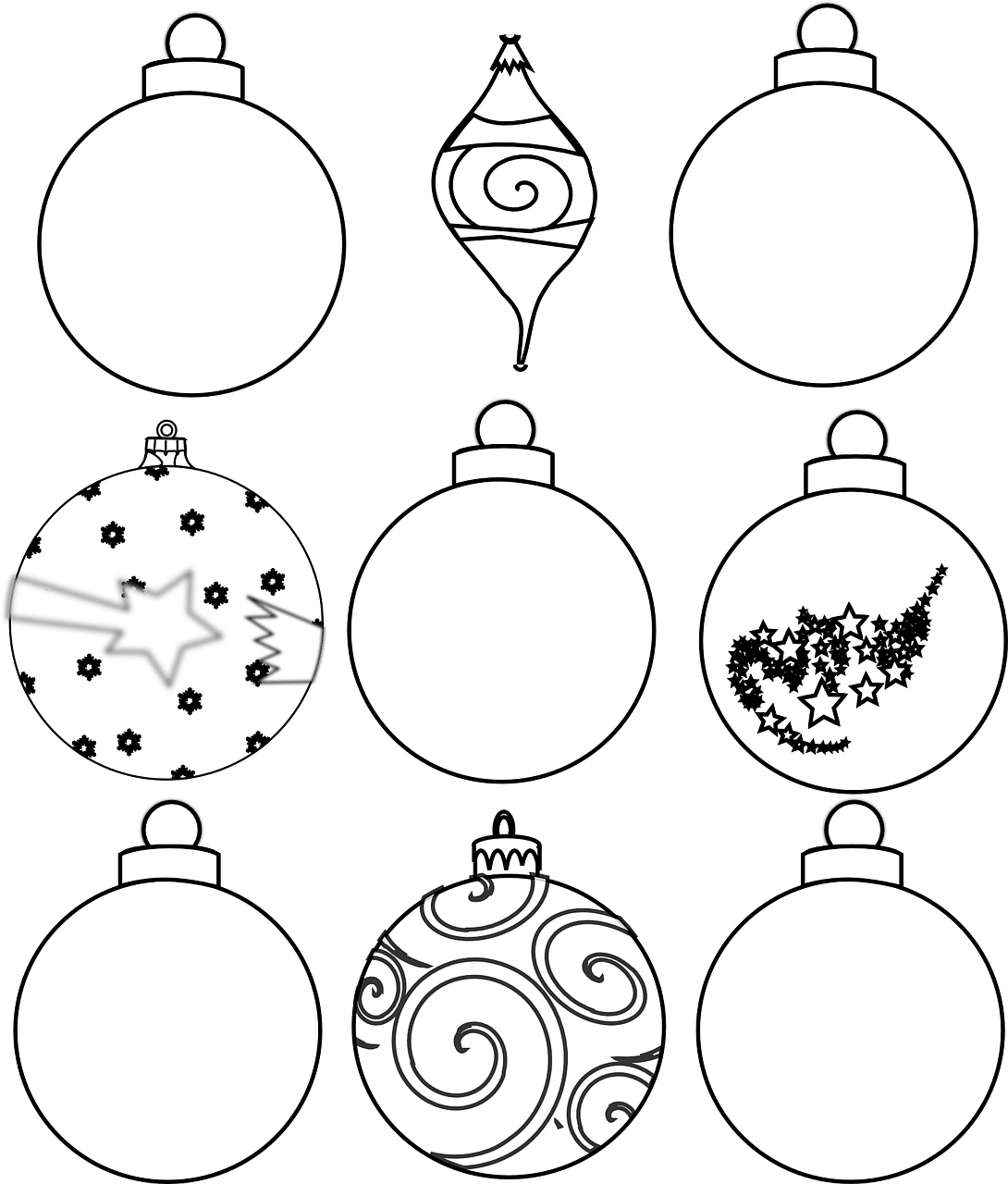 Coloring Pages Of Christmas Ornaments