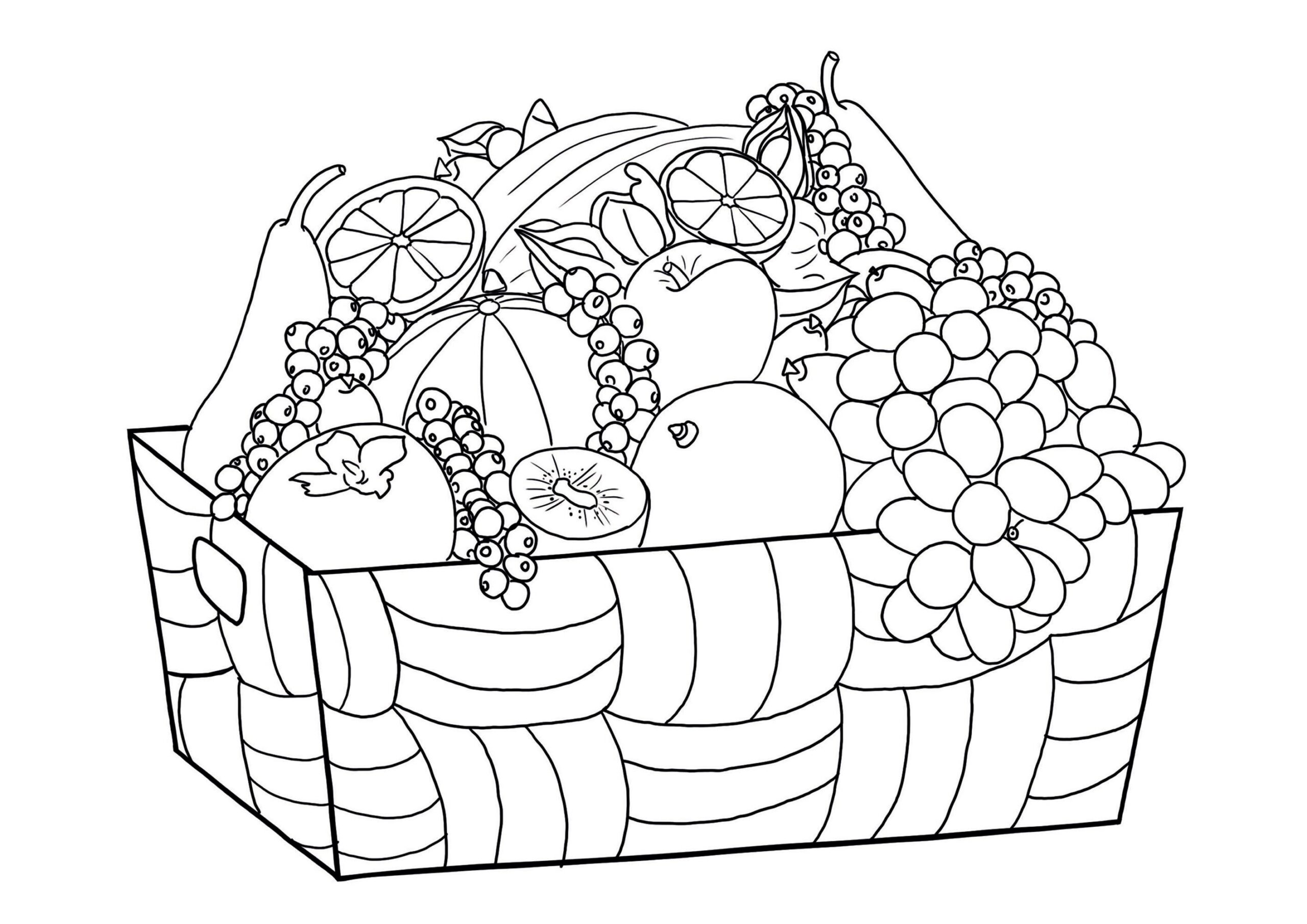 Colouring Pages Of Fruits Printable Fruits And Vegetables Coloring Images And Photos Finder