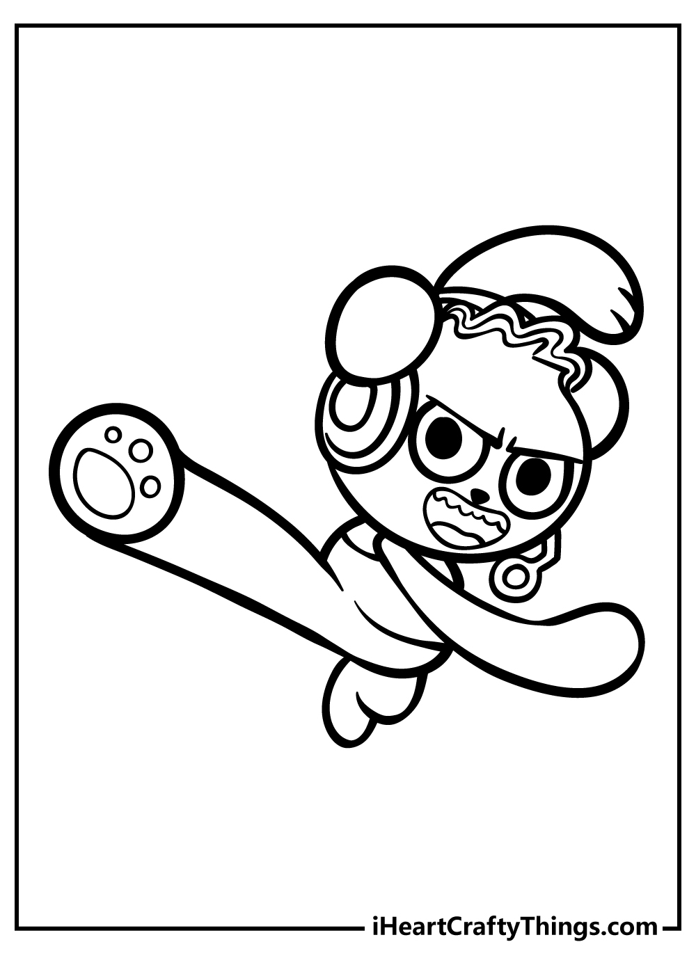Combo Panda Coloring Page