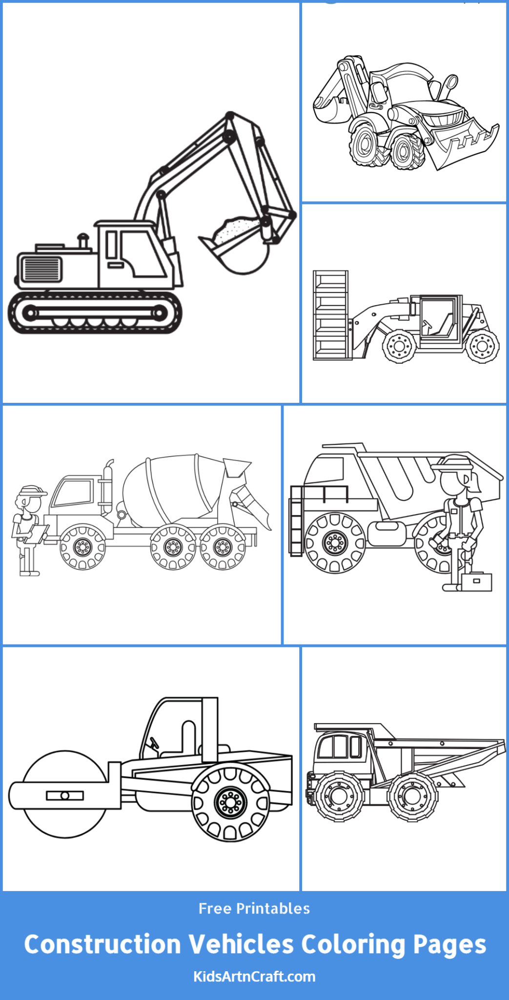 Construction Vehicles Coloring Pages For Kids Free Printables Kids Art Craft