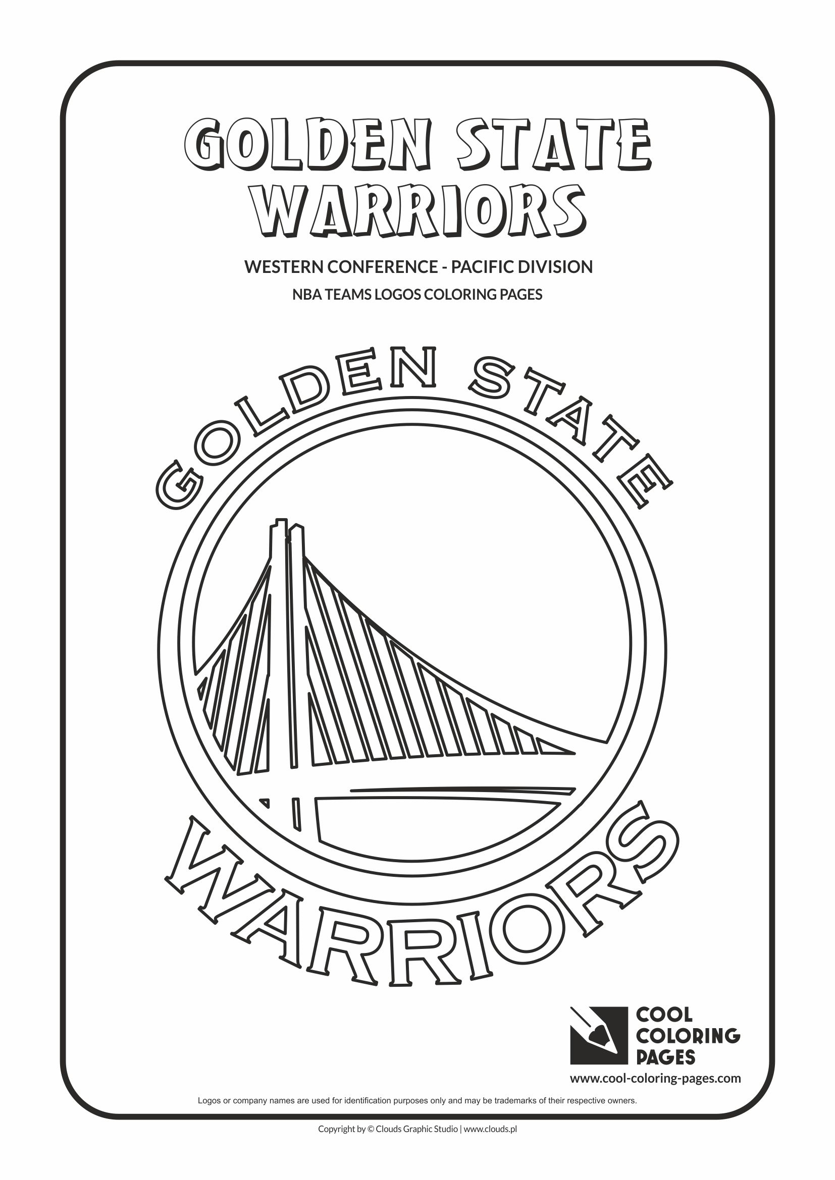 Cool Coloring Pages Golden State Warriors NBA Basketball Teams Logos Coloring Pages Cool