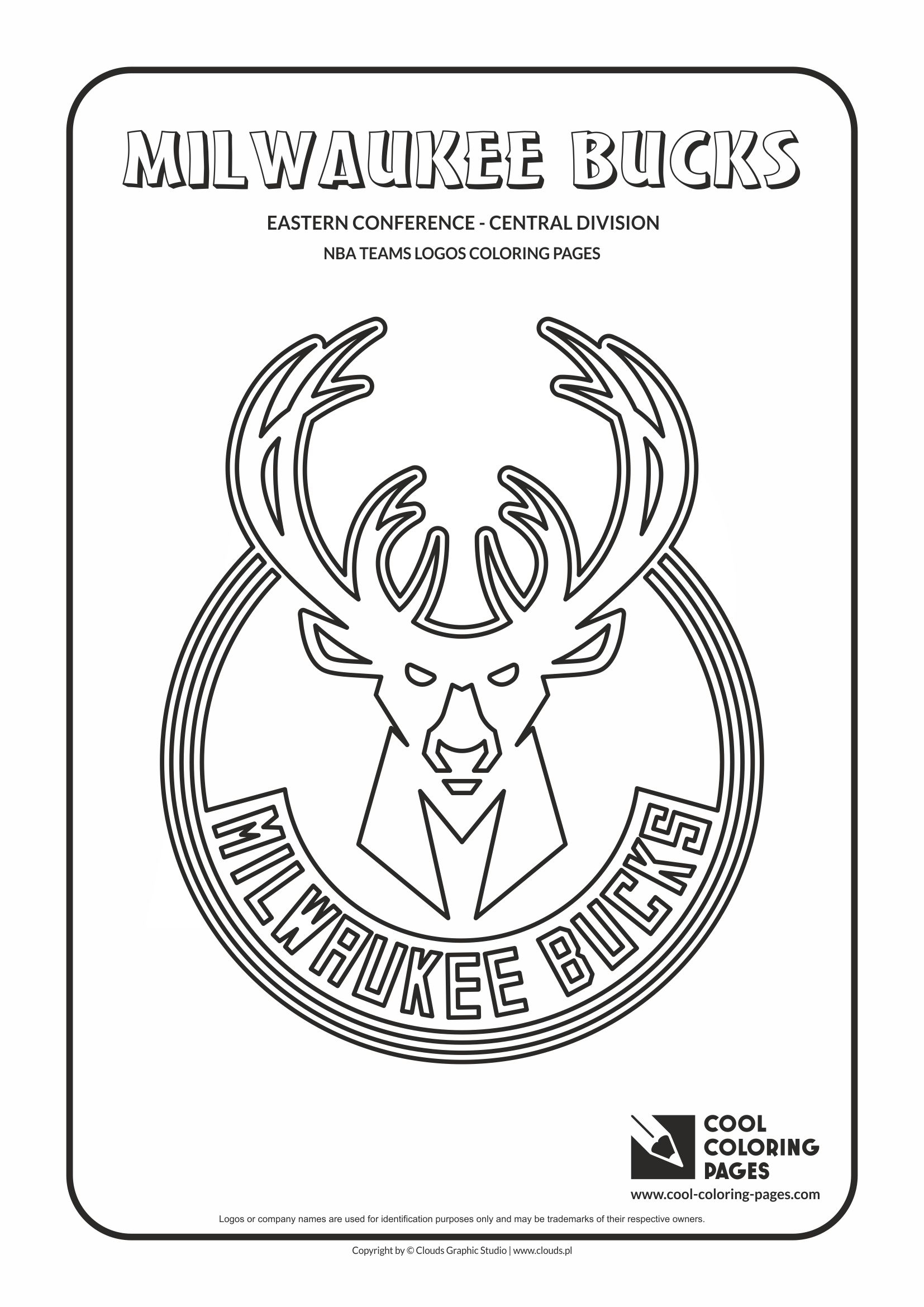Cool Coloring Pages Milwaukee Bucks NBA Basketball Teams Logos Coloring Pages Cool Coloring